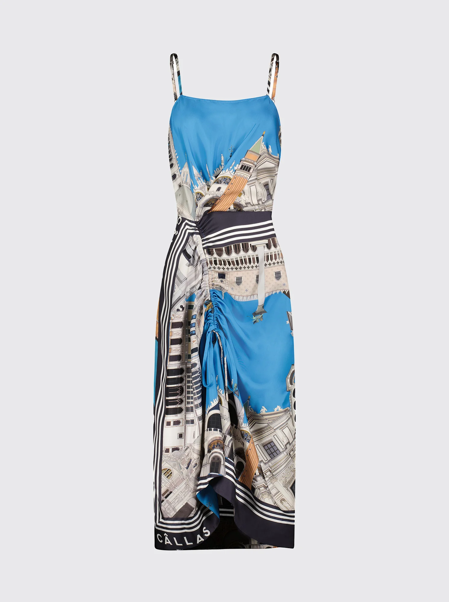 ANGIE Camisole Dress VENICE Print Blue - Image 3