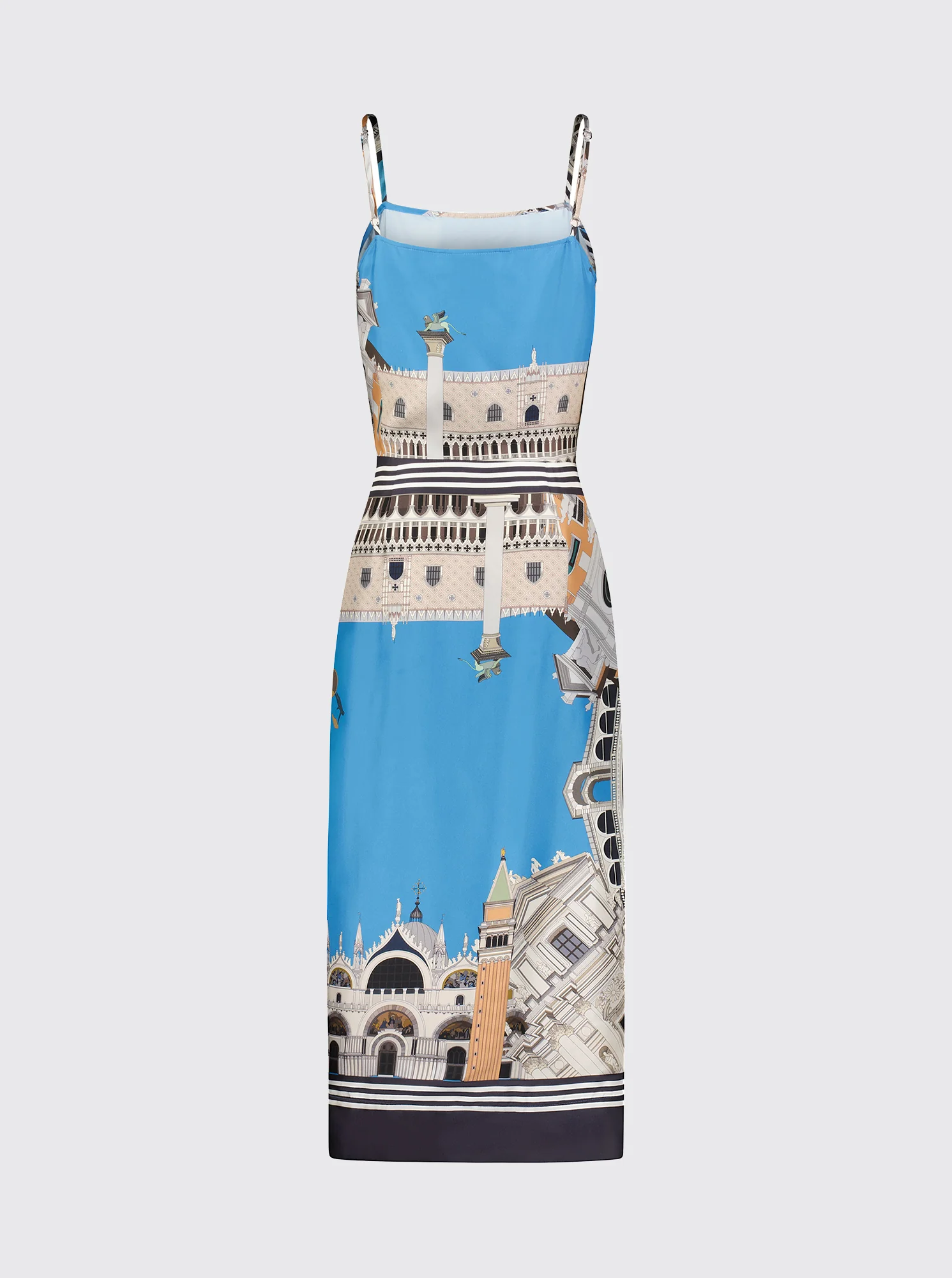 ANGIE Camisole Dress VENICE Print Blue - Image 4