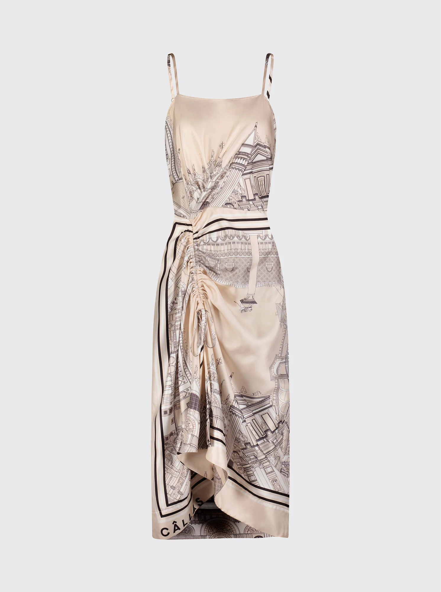 ANGIE Camisole Dress VENICE Print Travertine - Image 3