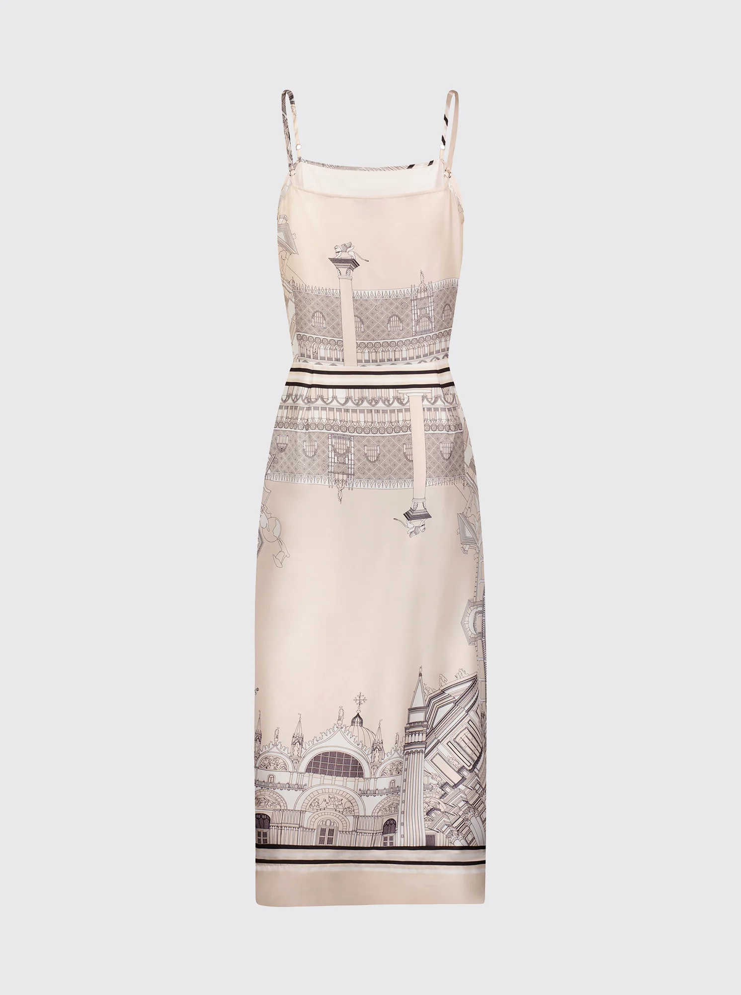 ANGIE Camisole Dress VENICE Print Travertine - Image 4