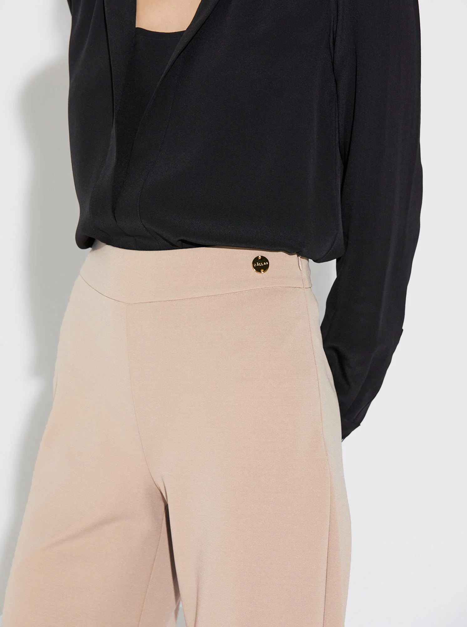 ANOUK Stretch Crepe Pant Taupe - Image 5