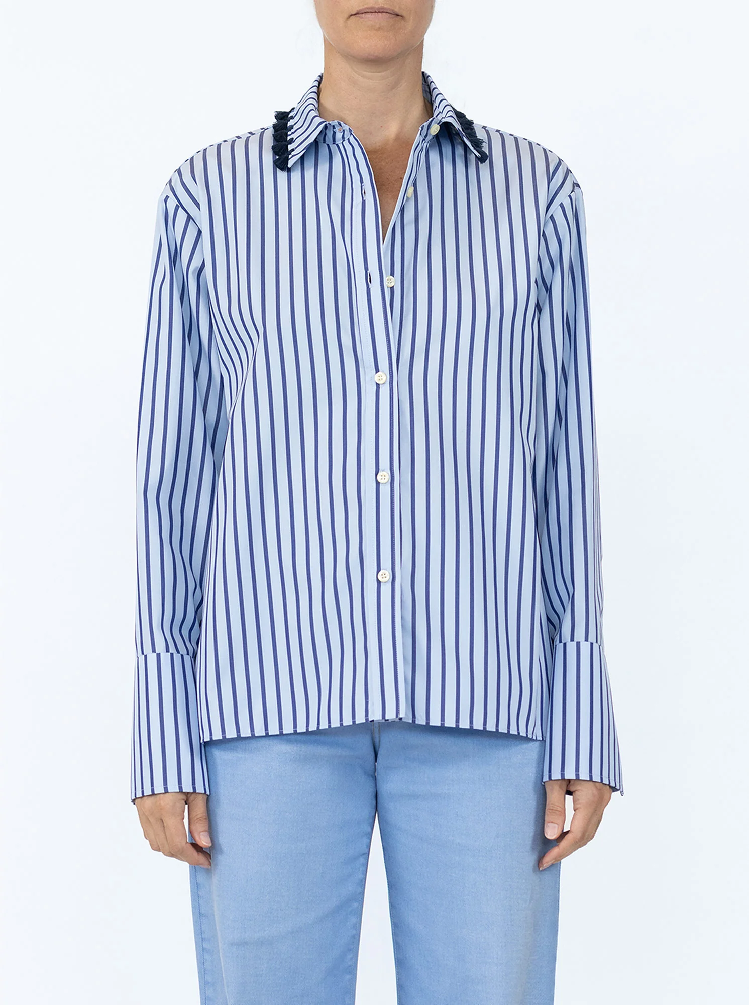 BILLIE Tassel shirt Blue/Navy - Image 2