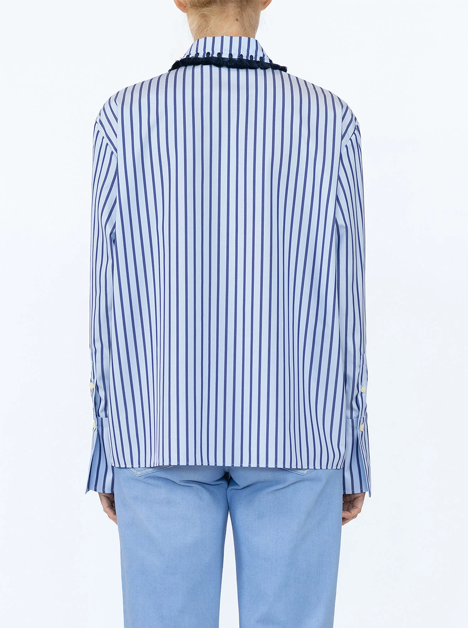 BILLIE Tassel shirt Blue/Navy - Image 4