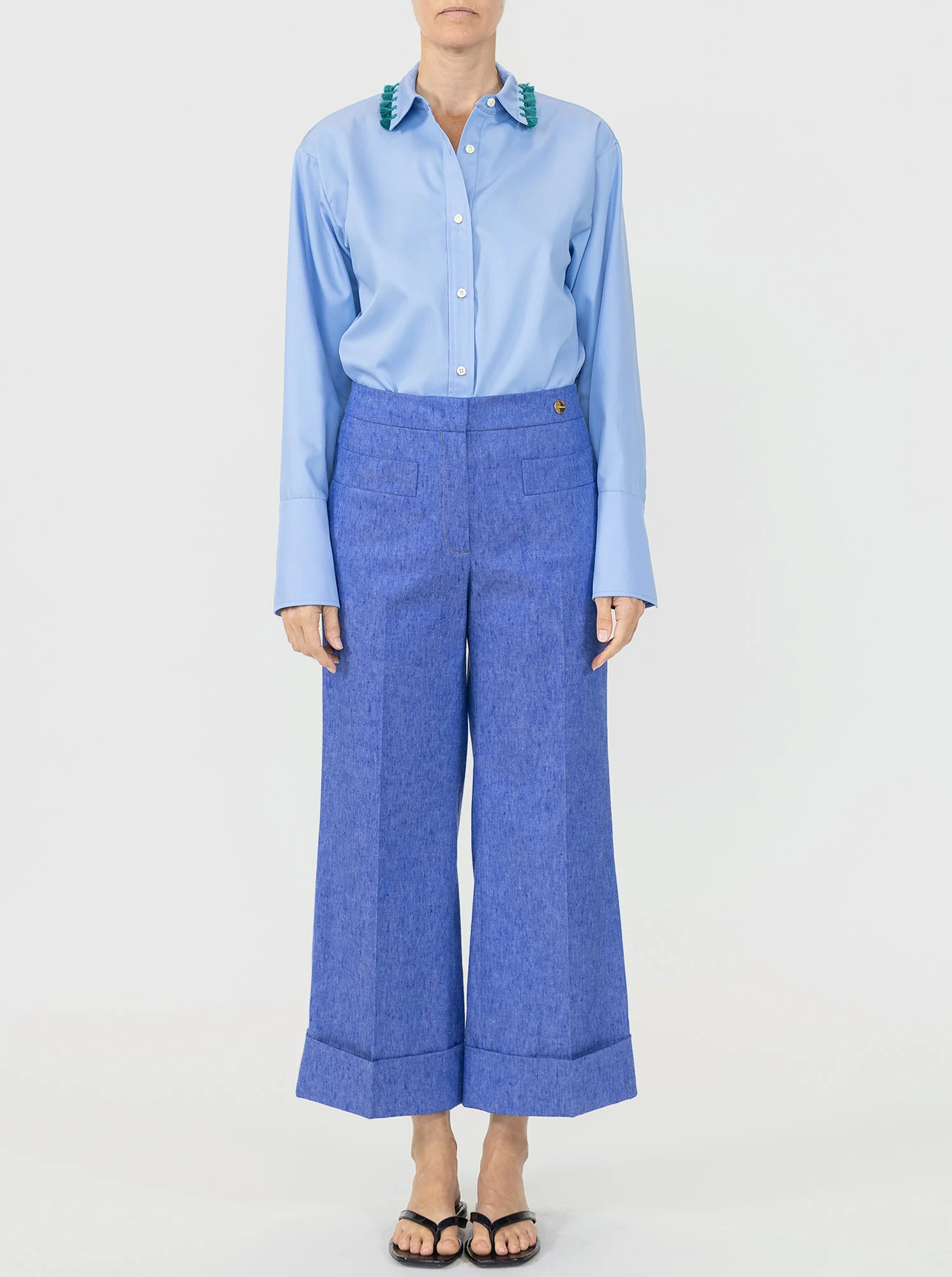 BRODY Crop pant Vintage Indigo - Image 4