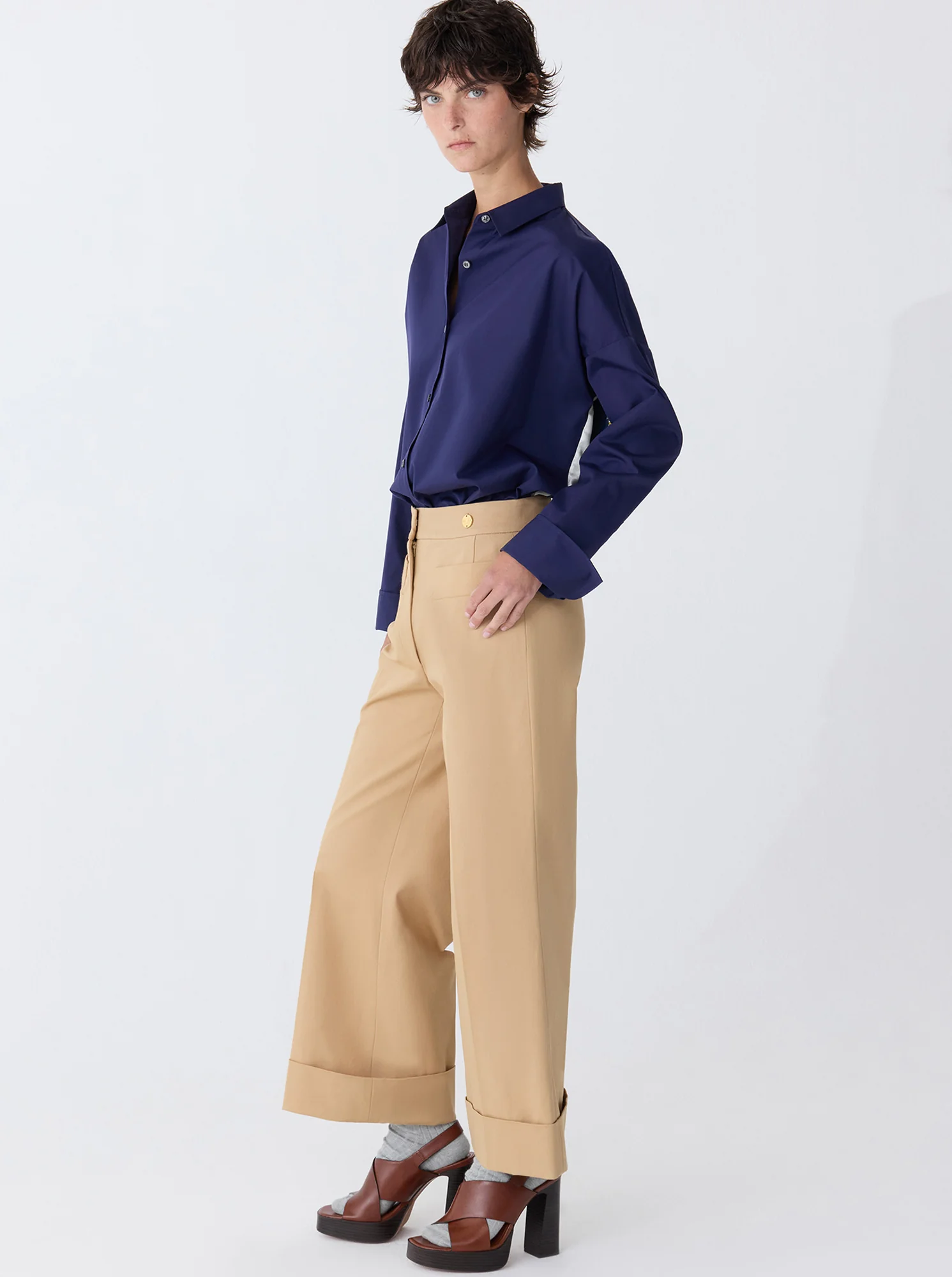 BRODY Crop/cuff Pant Pale Camel - Image 3