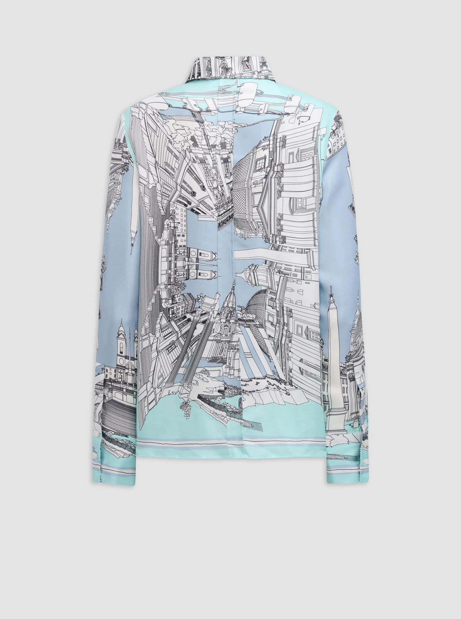 CAMERON Rome silk shirt Turquoise - Image 5
