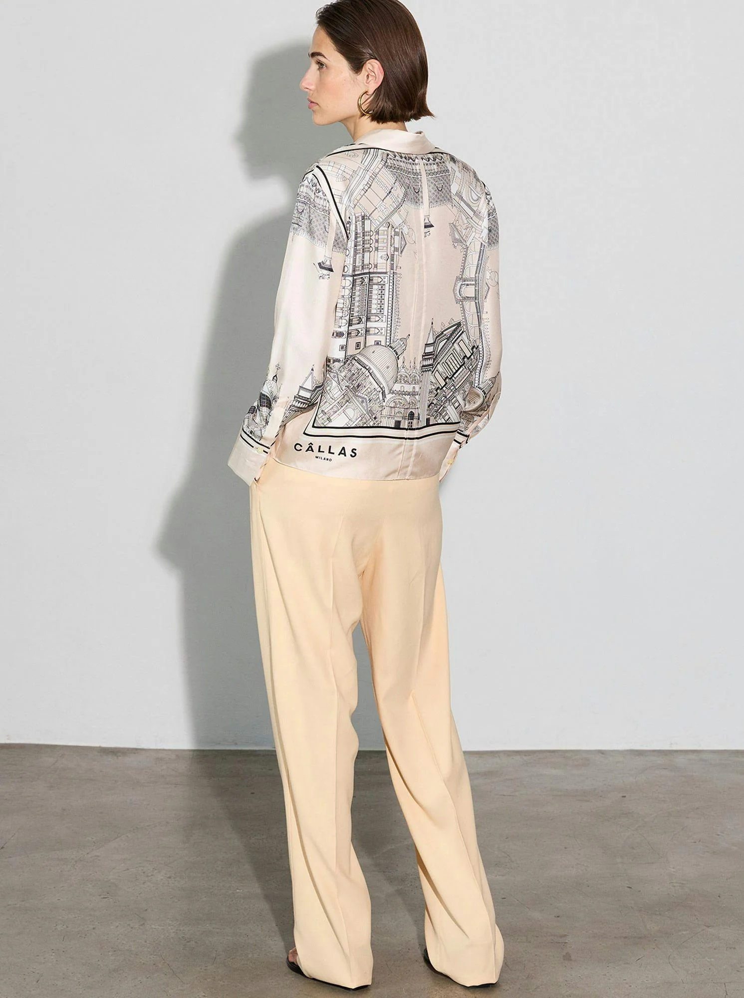 CAMERON Shirt VENICE PRINT White/Travertine - Image 3