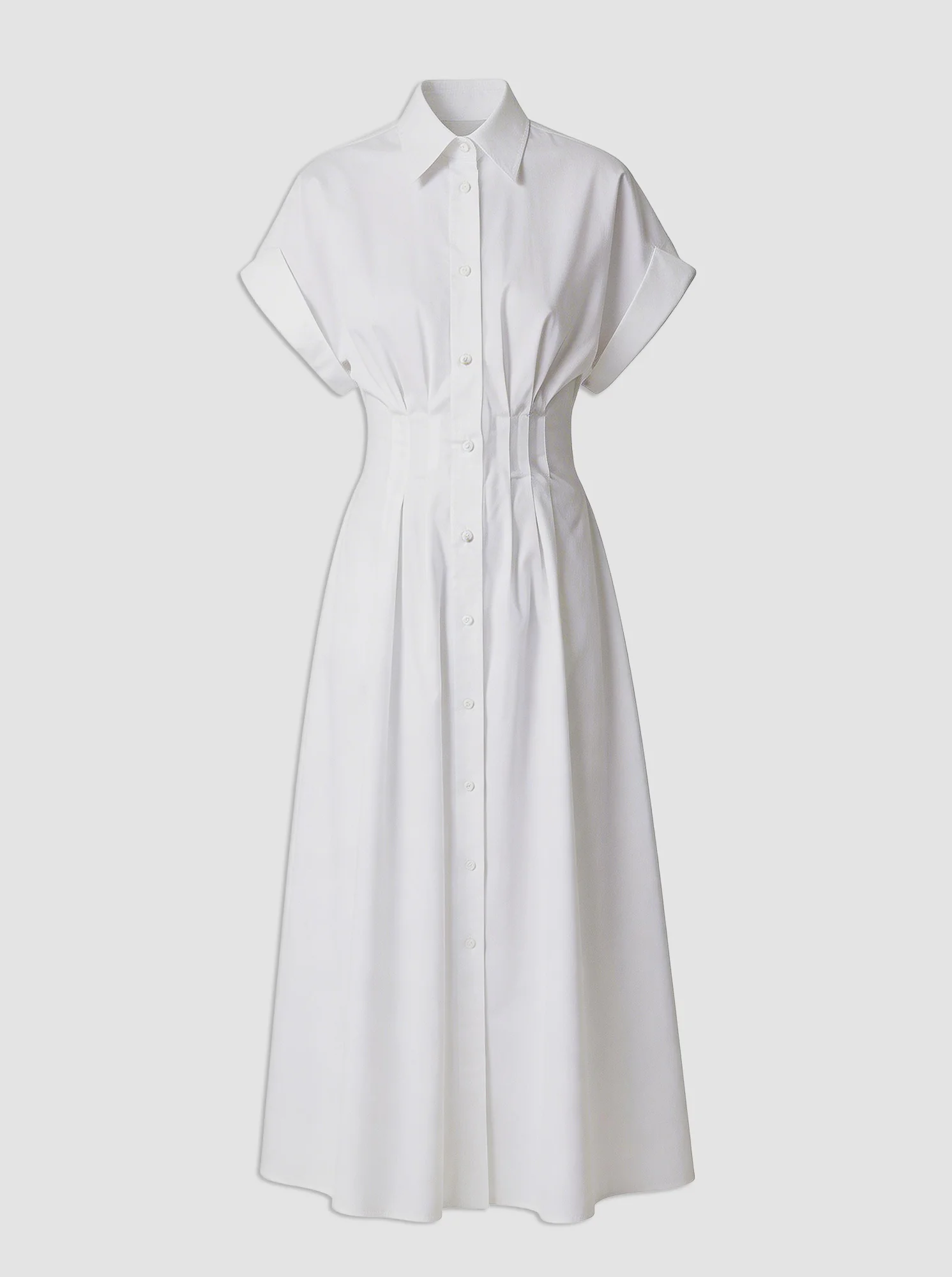 CORSICA Capsleeve shirtdress White - Image 2