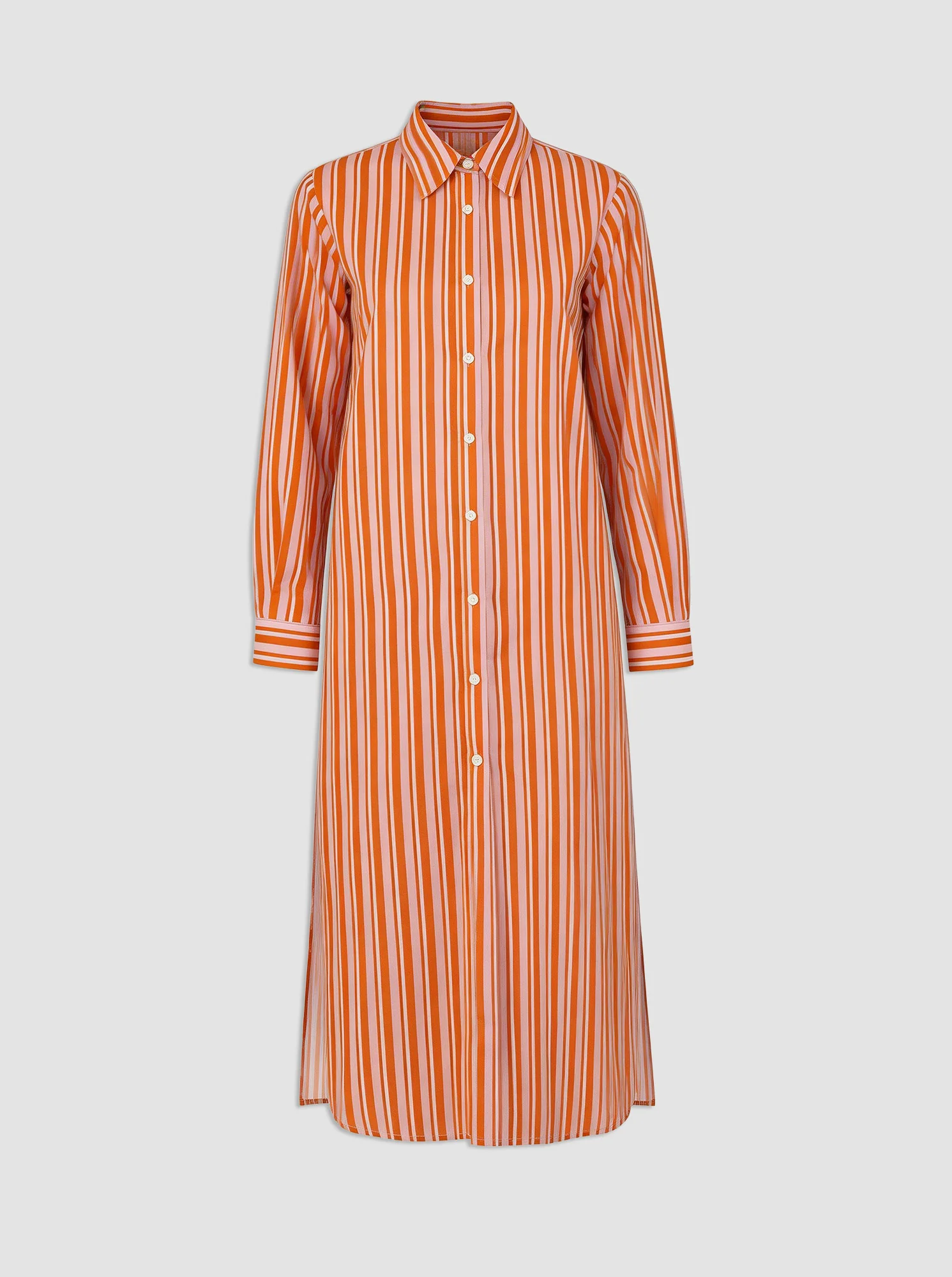 ELISSA Long shirtdress Pink/Brown - Image 2