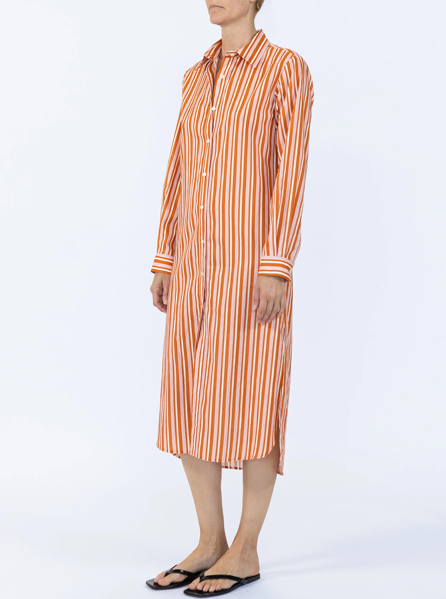 ELISSA Long shirtdress Pink/Brown - Image 4