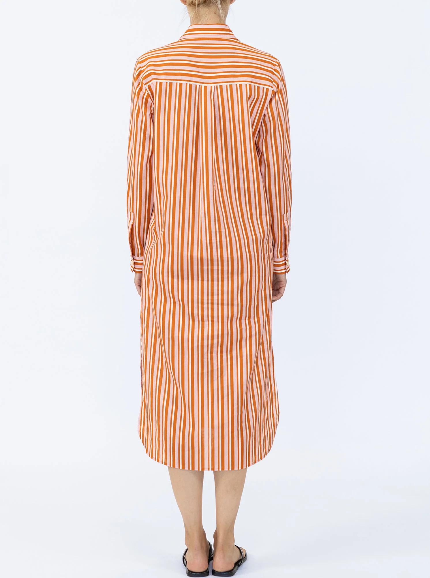 ELISSA Long shirtdress Pink/Brown - Image 5