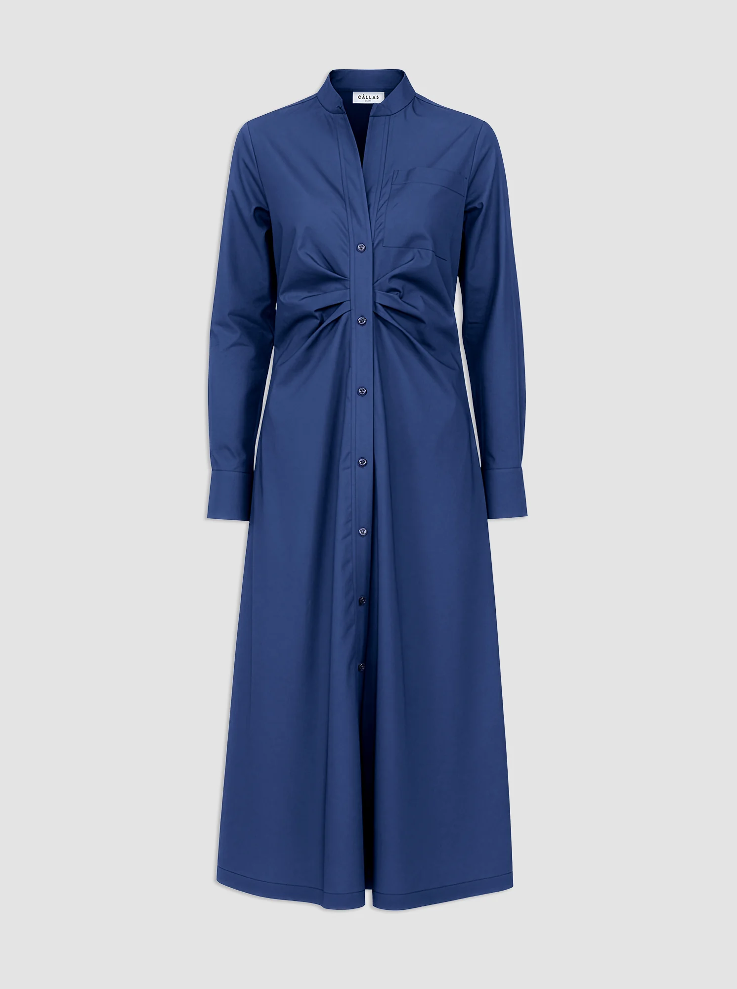 GENNY Long sleeve shirtdress Ocean