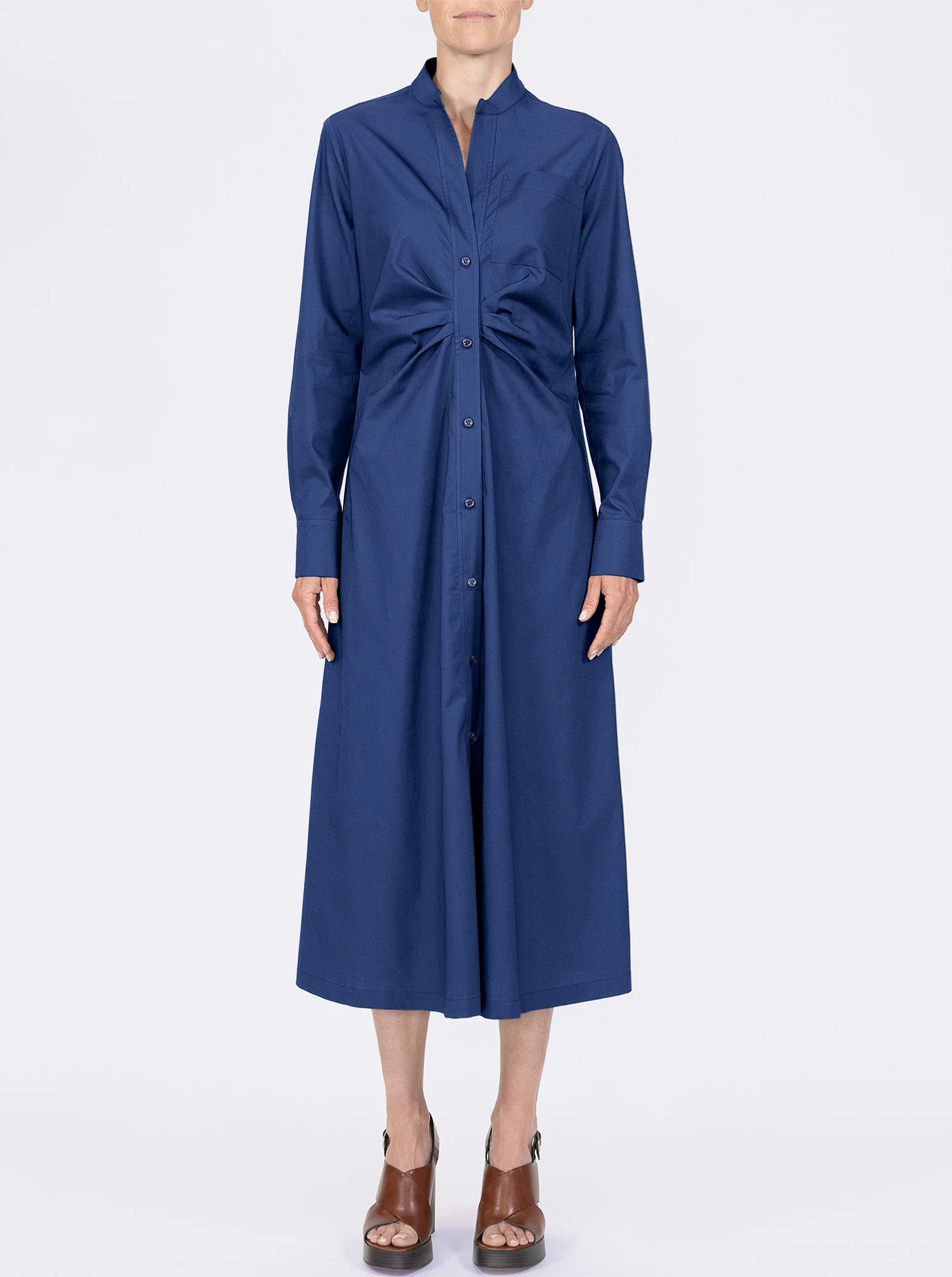 GENNY Long sleeve shirtdress Ocean - Image 2