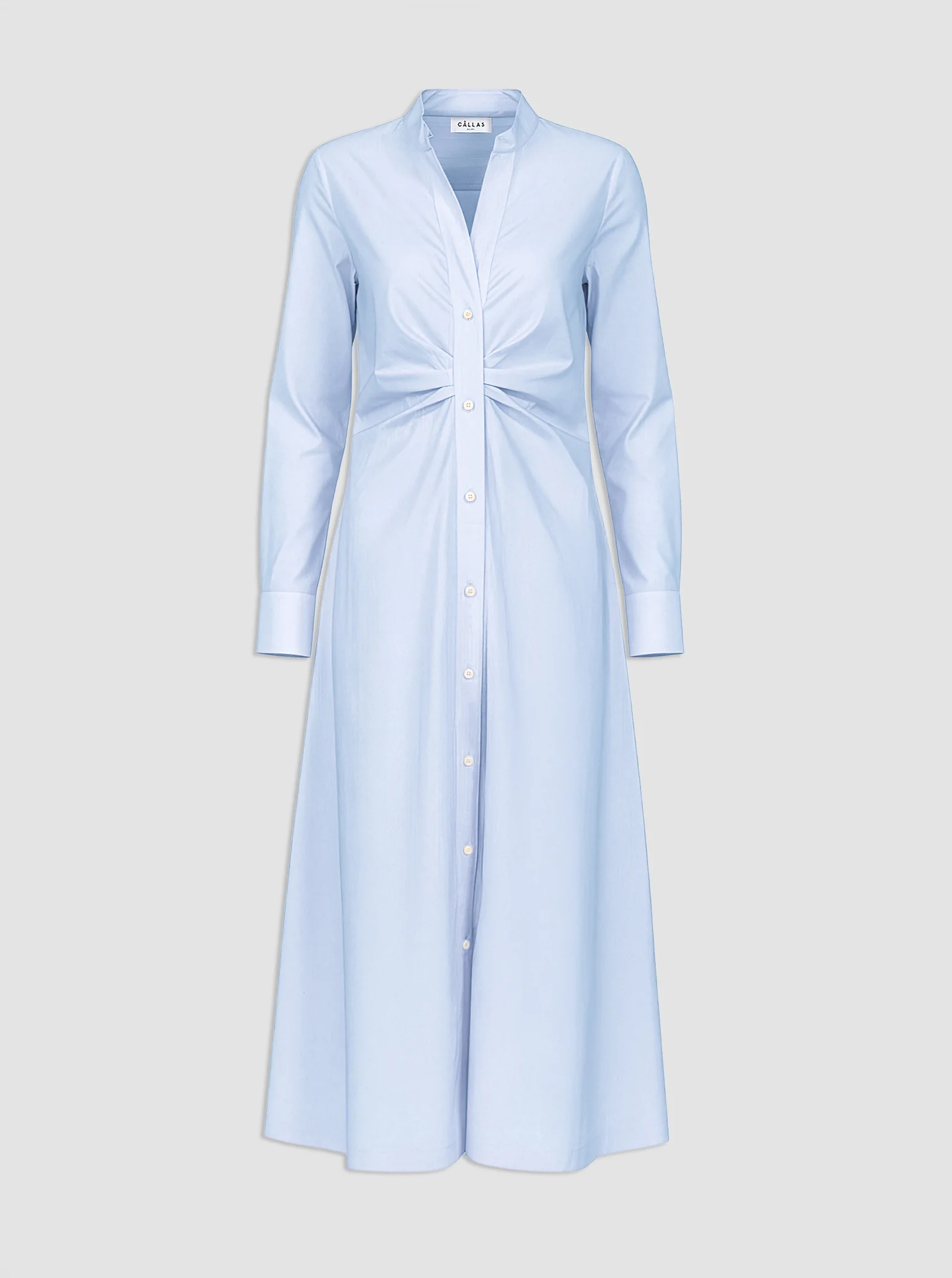 GENNY Long sleeve shirtdress Pale Blue