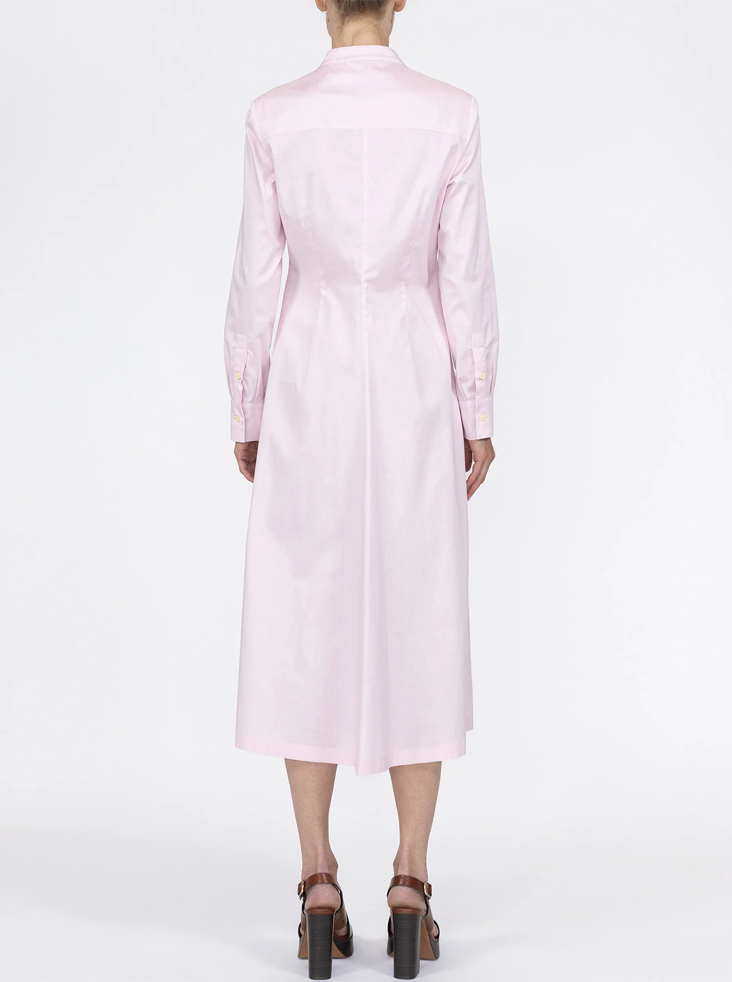 GENNY Long sleeve shirtdress Pink - Image 3