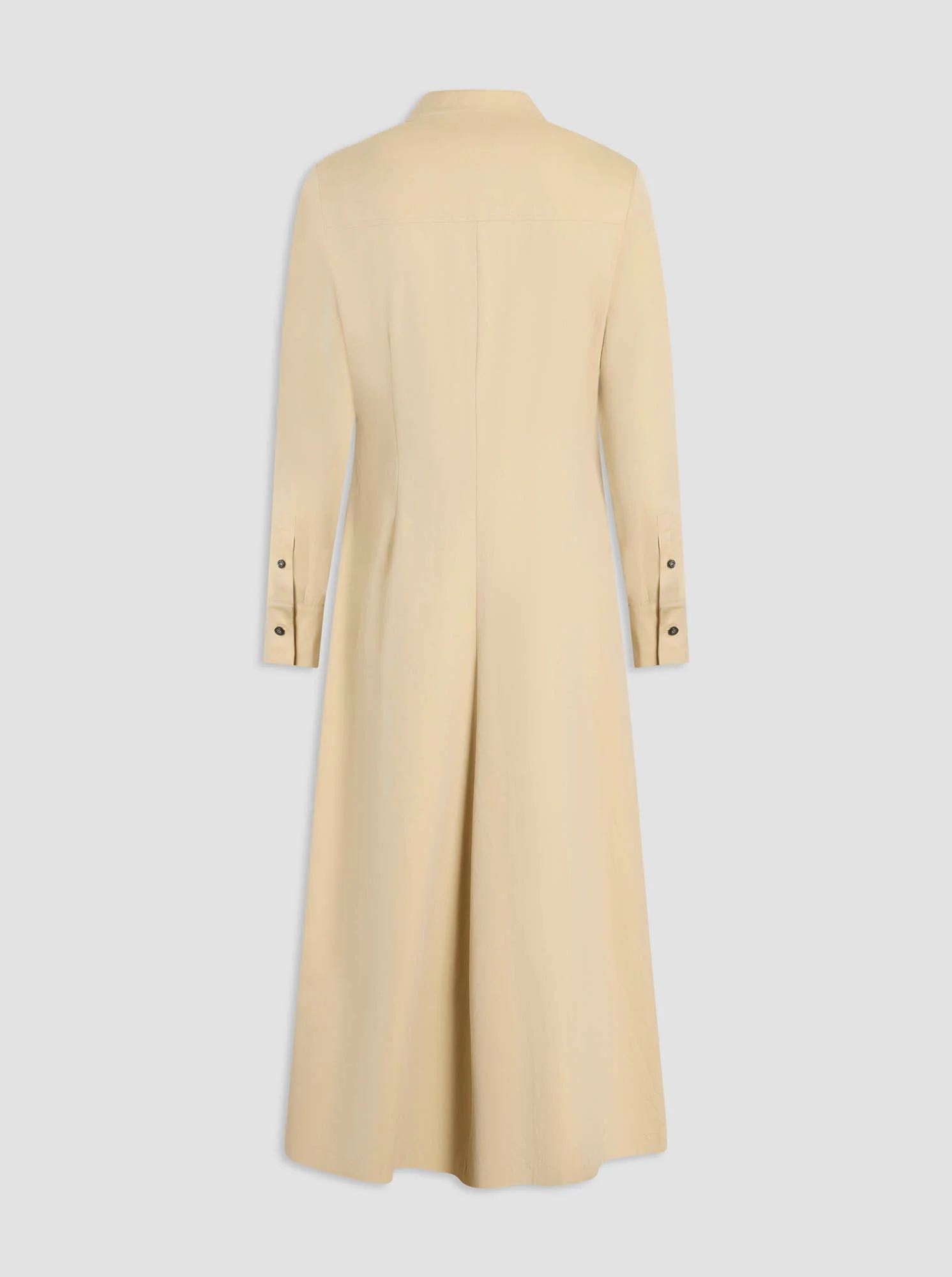 GENNY Longsleeve Shirt dress Pale Camel - Image 5