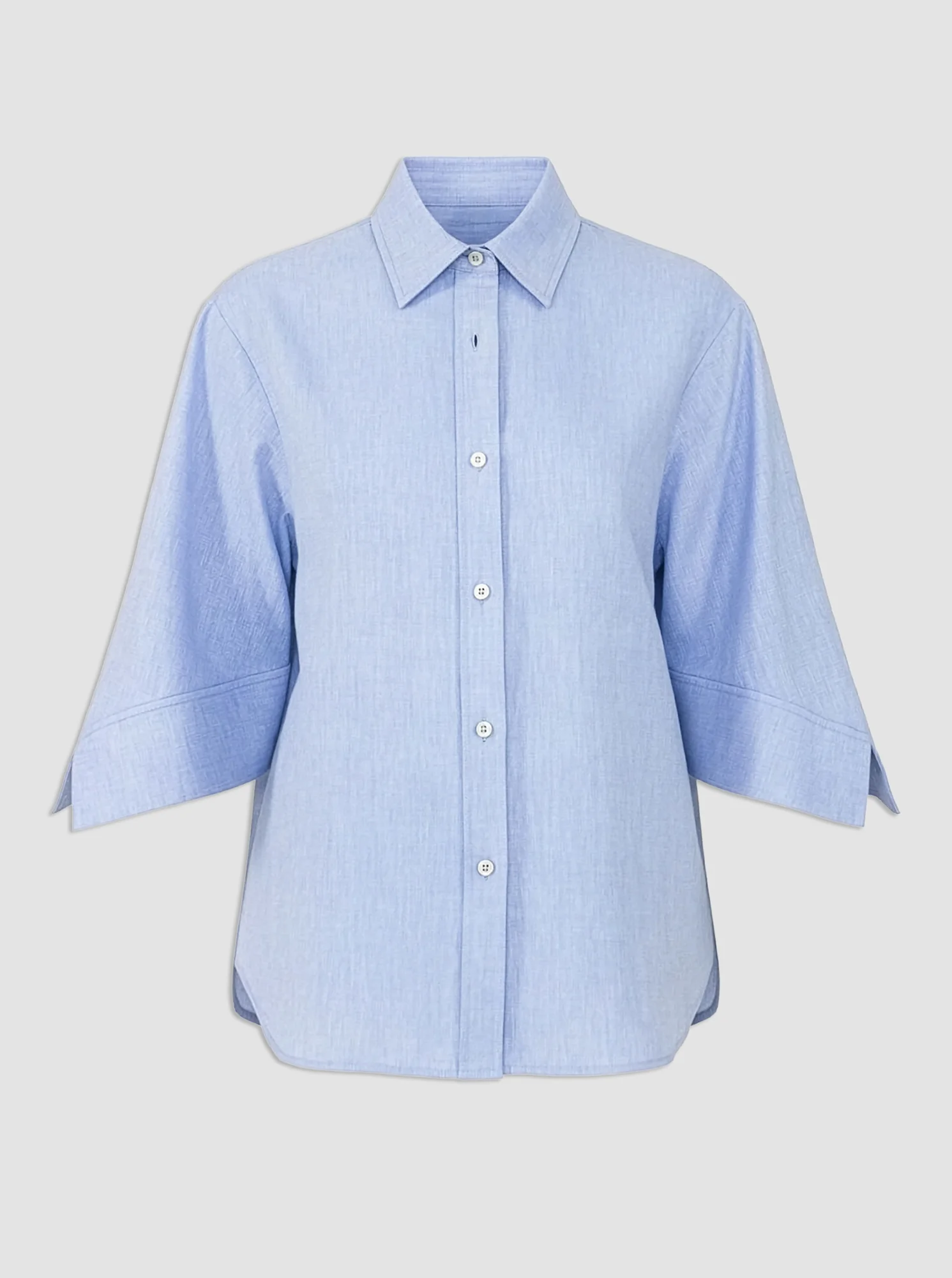 GEORGIE Flare sleeve shirt Pale blue - Image 2