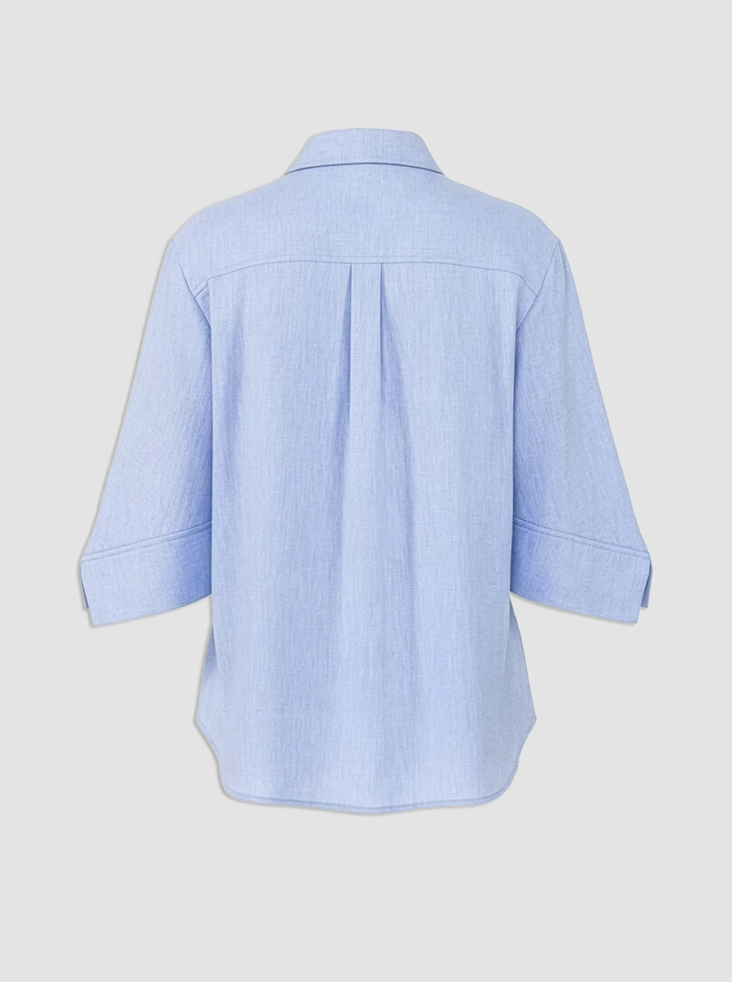 GEORGIE Flare sleeve shirt Pale blue - Image 7