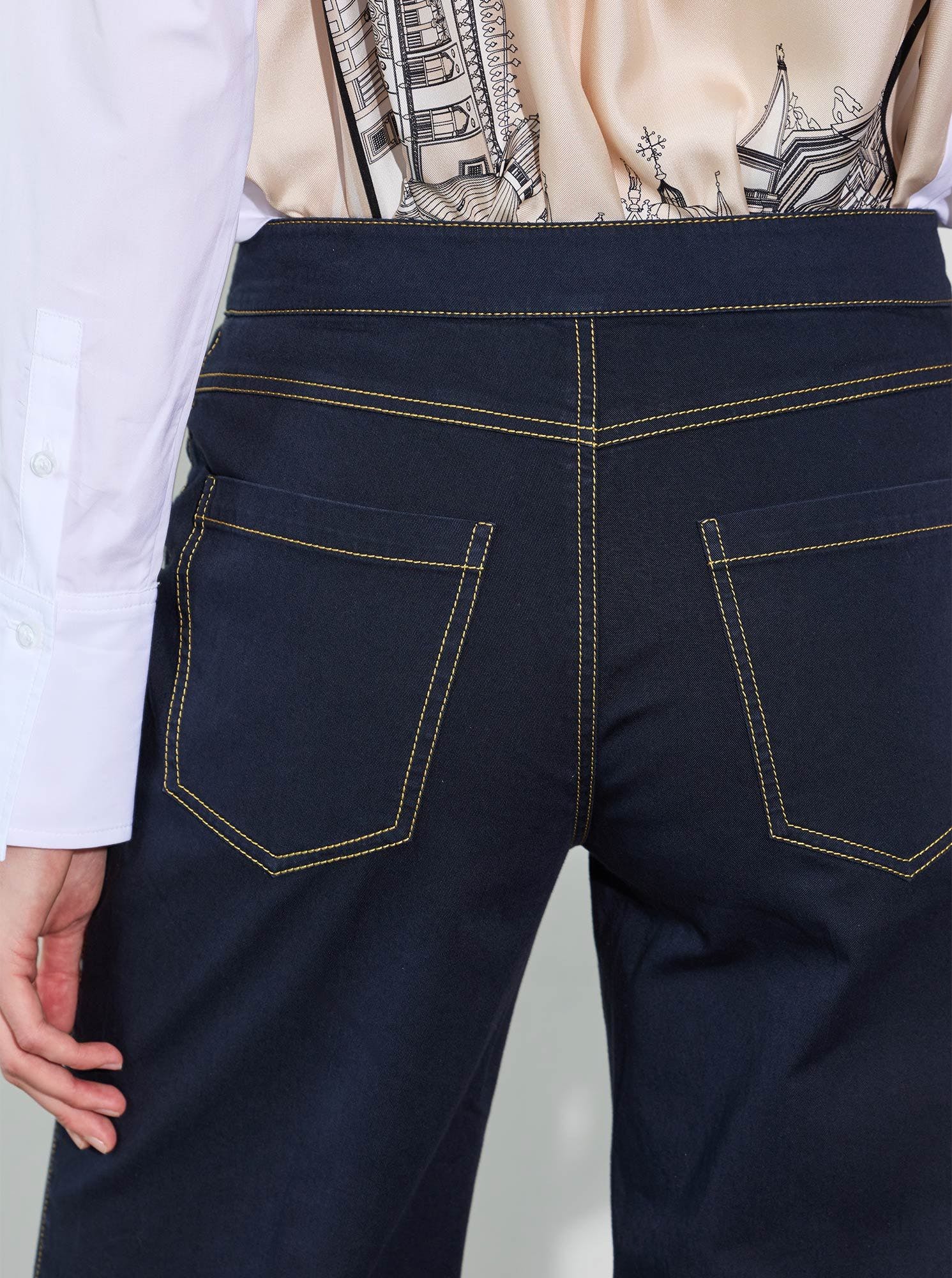 JANE Organic Light Twill Pant Navy - Image 4