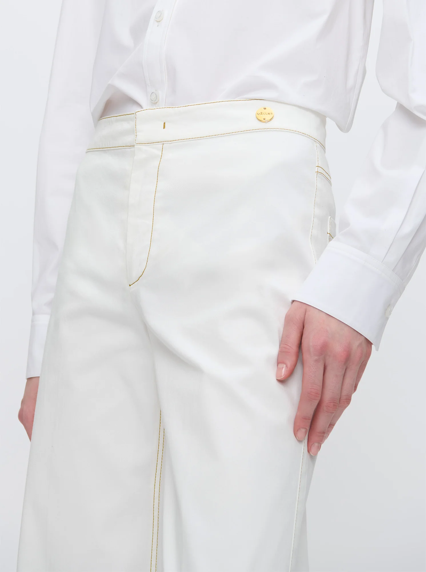JANE Organic Light Twill Pant White - Image 4