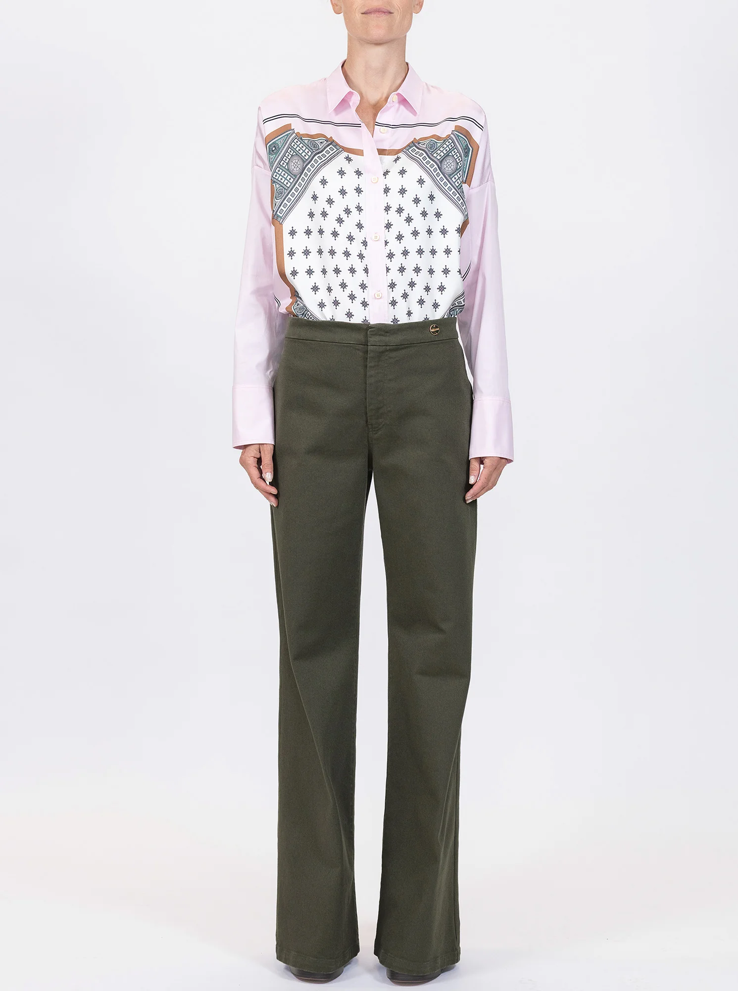 JANE flare jeans Olive - Image 3