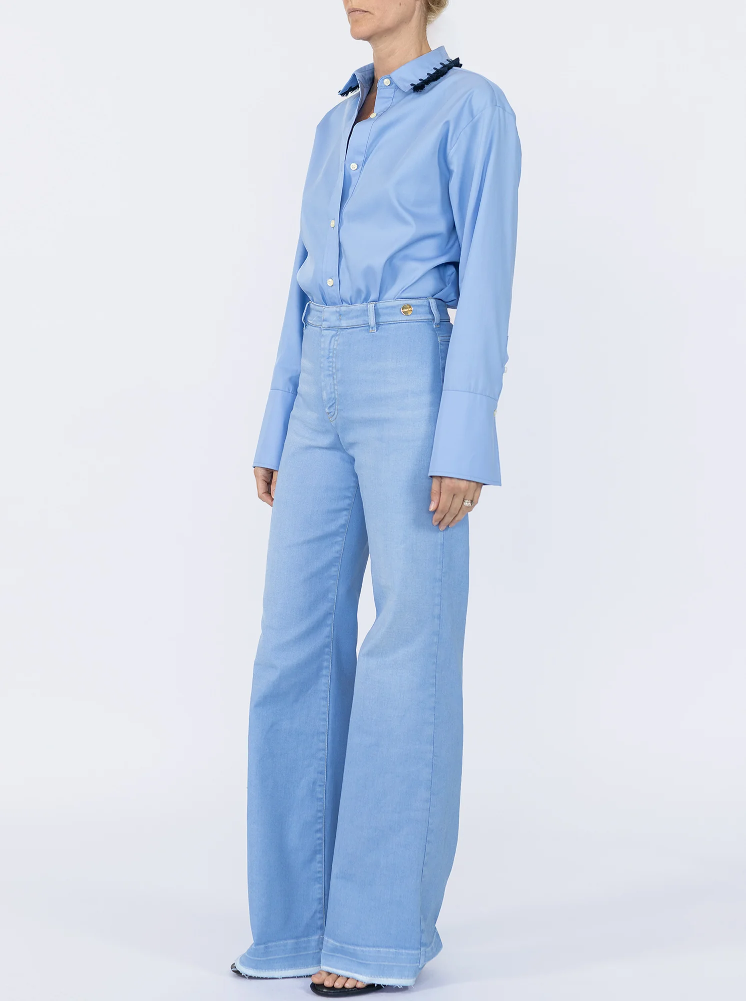 JERRY High rise flare jeans Pale Blue - Image 5