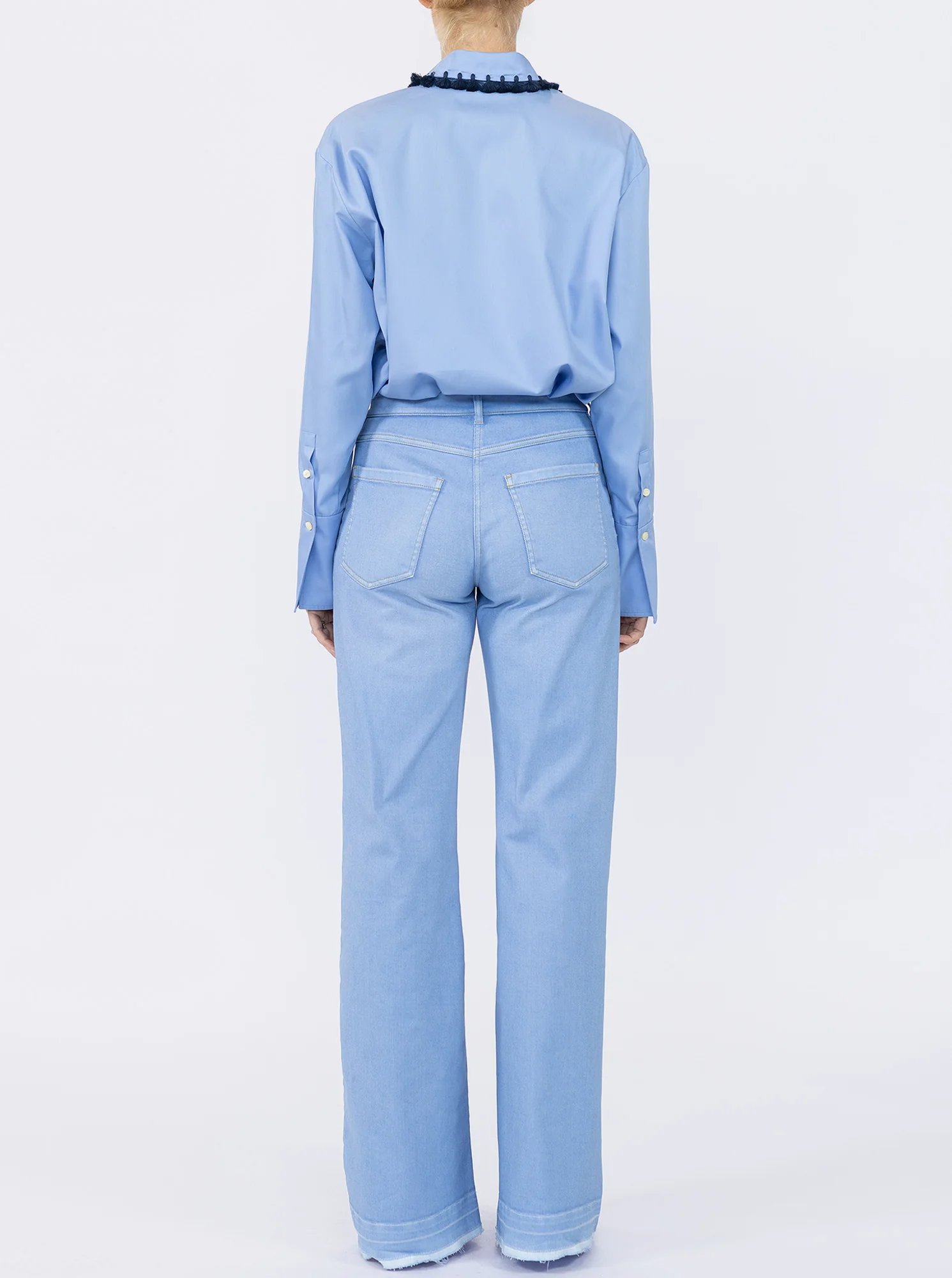 JERRY High rise flare jeans Pale Blue - Image 6