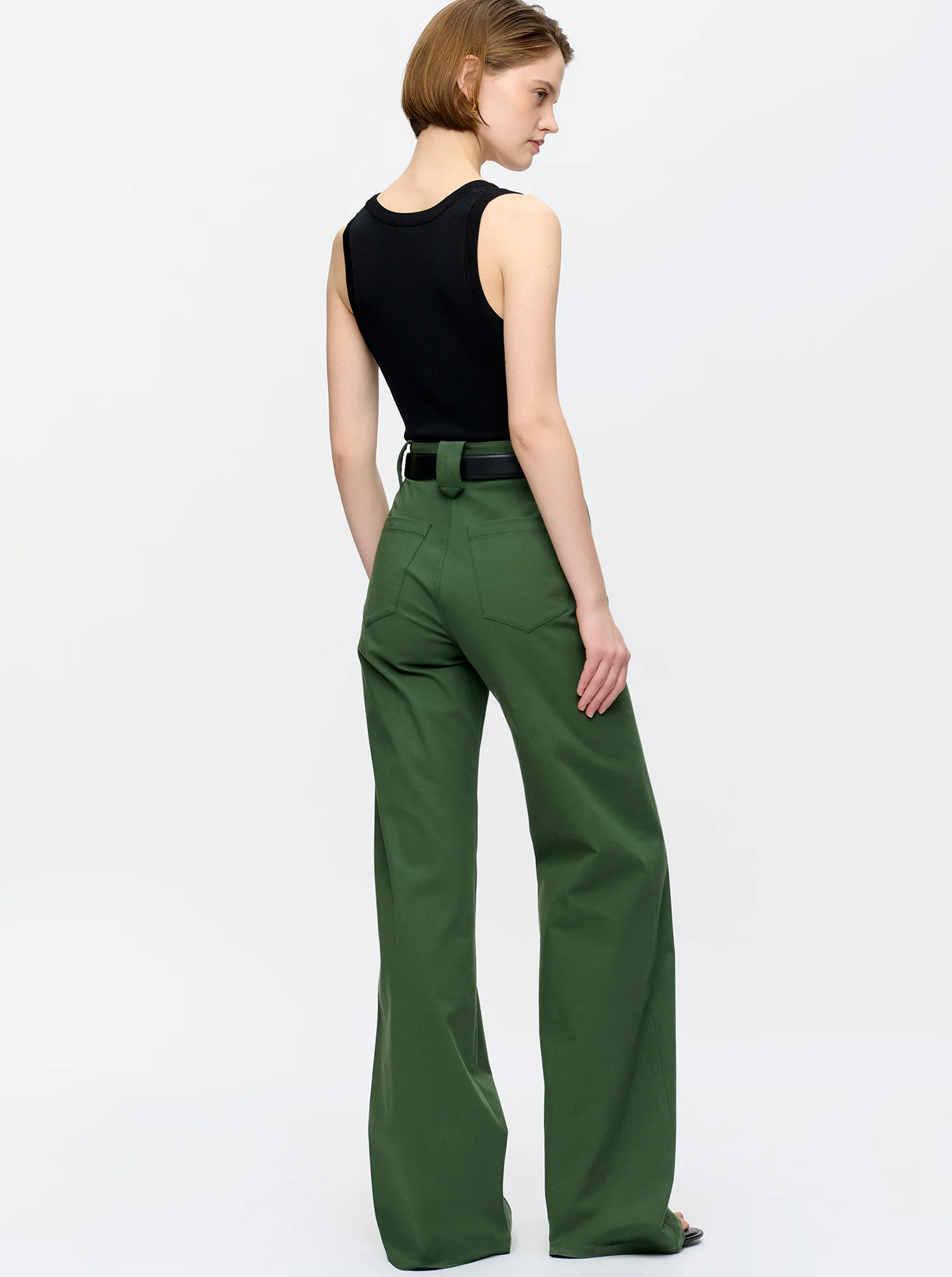 JODY Flared pant Military - Image 3