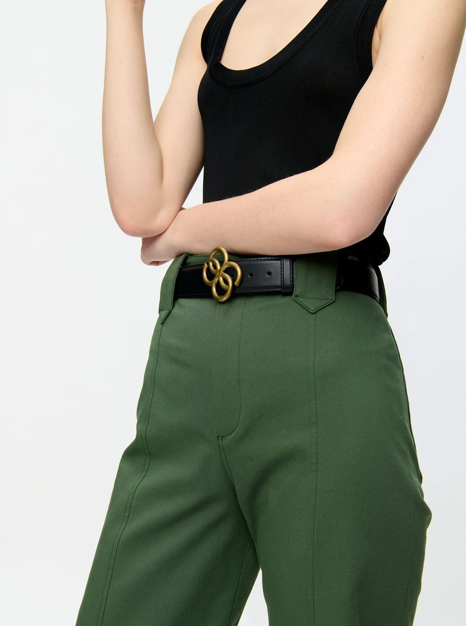 JODY Flared pant Military - Image 4