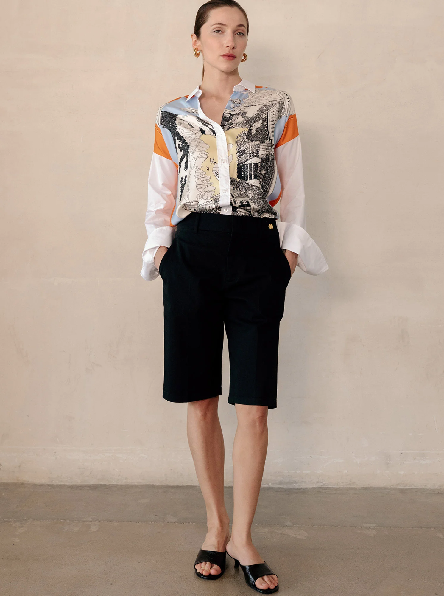 KASMIN Tailored shorts Black