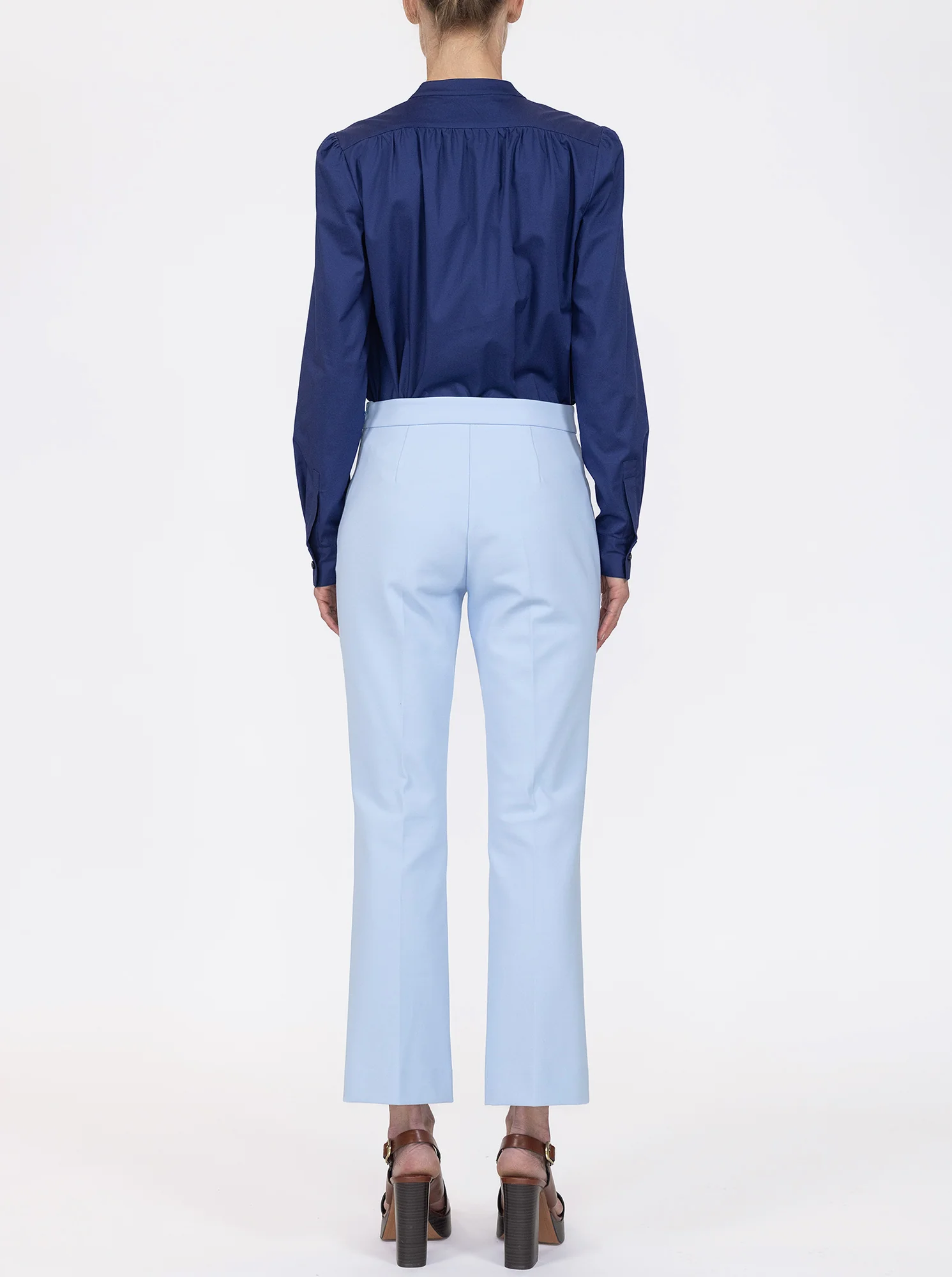 LOLA Cropped kick flare pant Pale blue - Image 4
