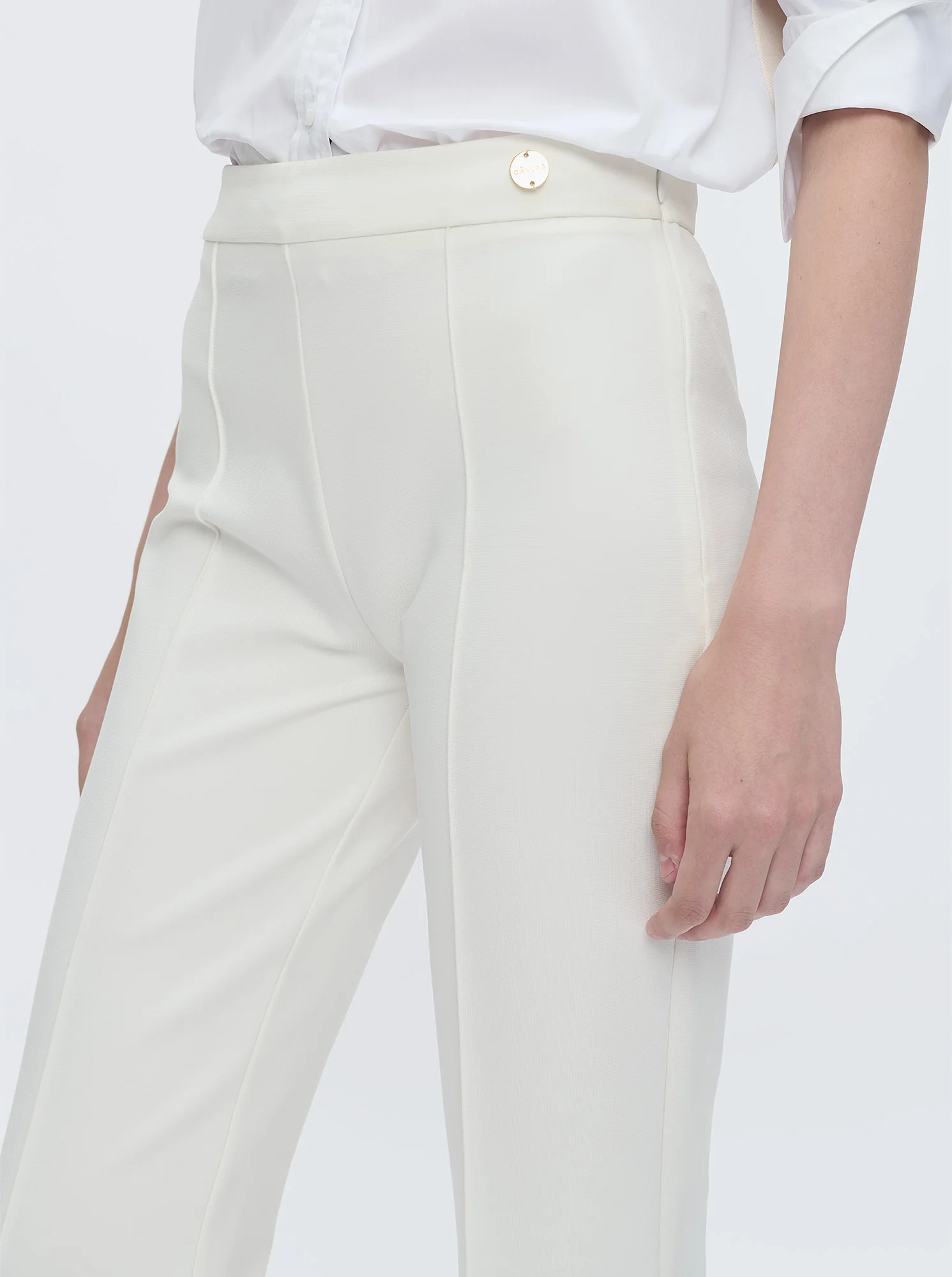 LOLA Jersey crop Pant White - Image 3