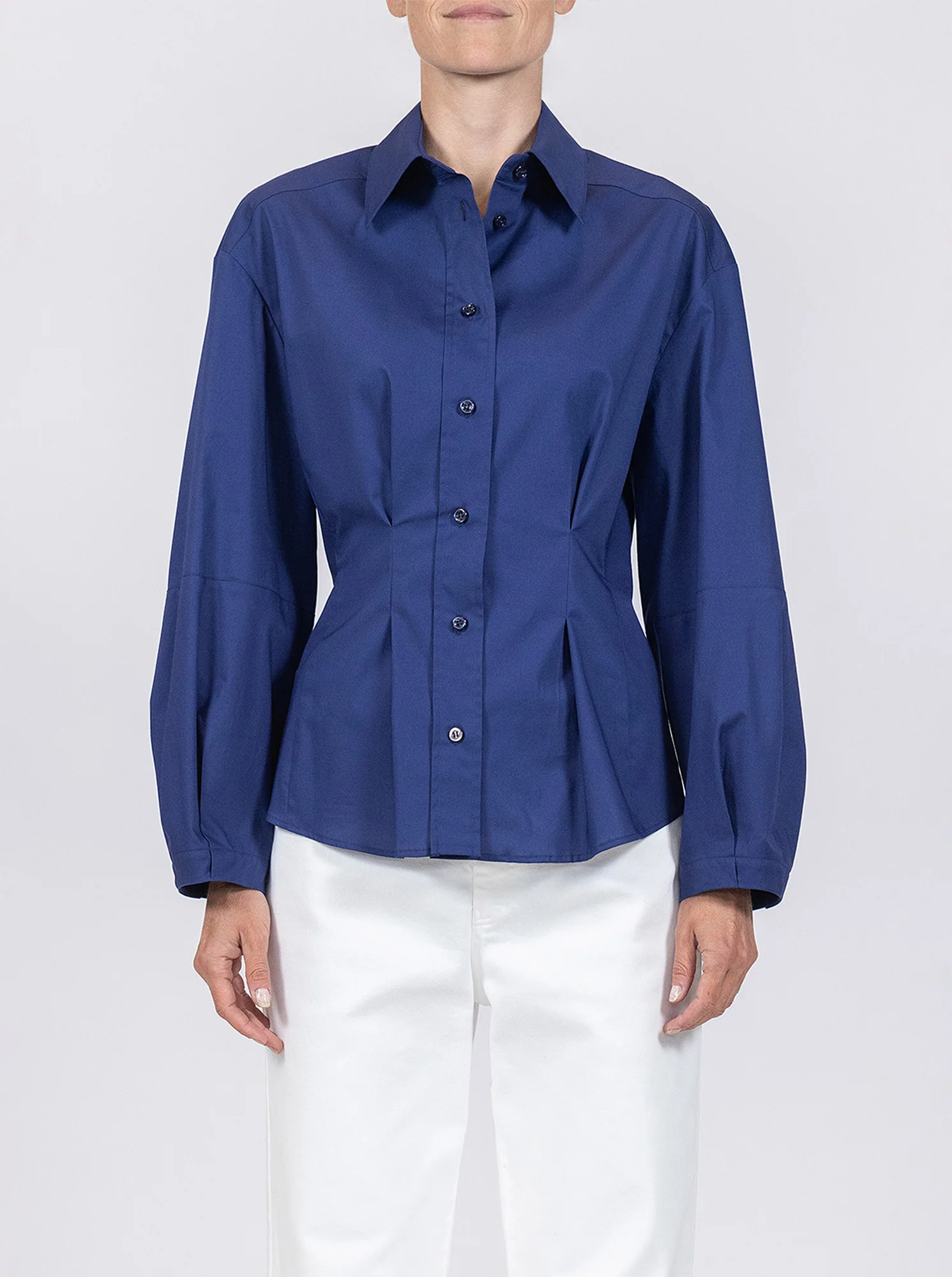 LUCIA Lantern sleeve shirt Ocean - Image 2