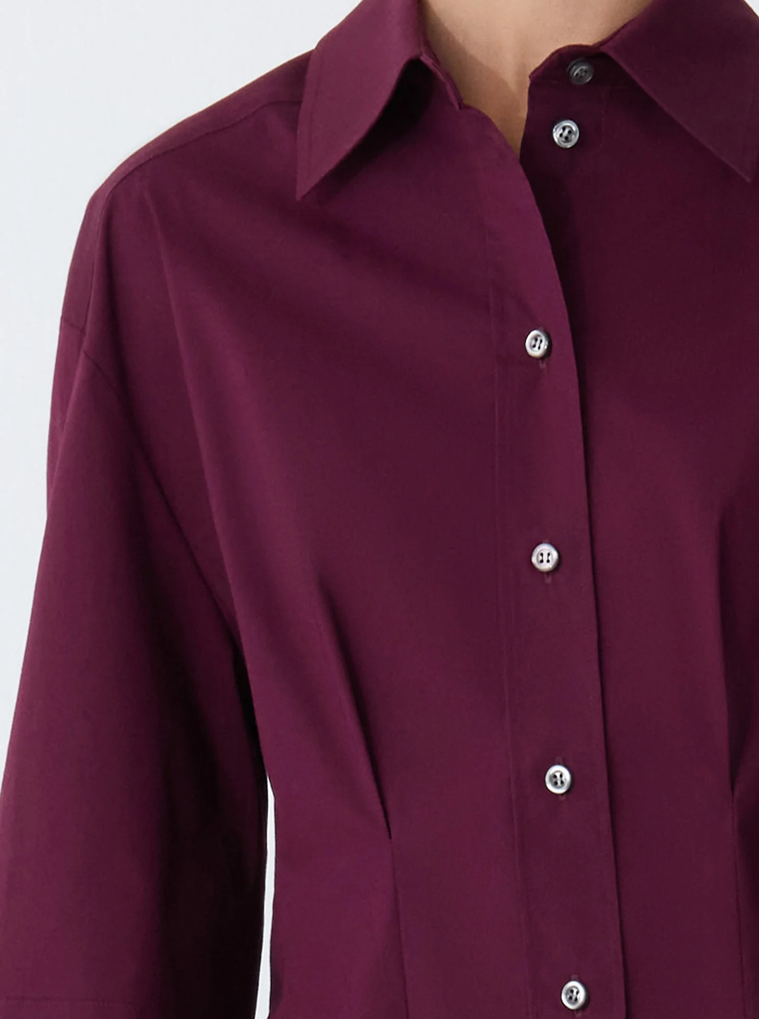 LUCIA Lantern Sleeve Shirt Violet - Image 5