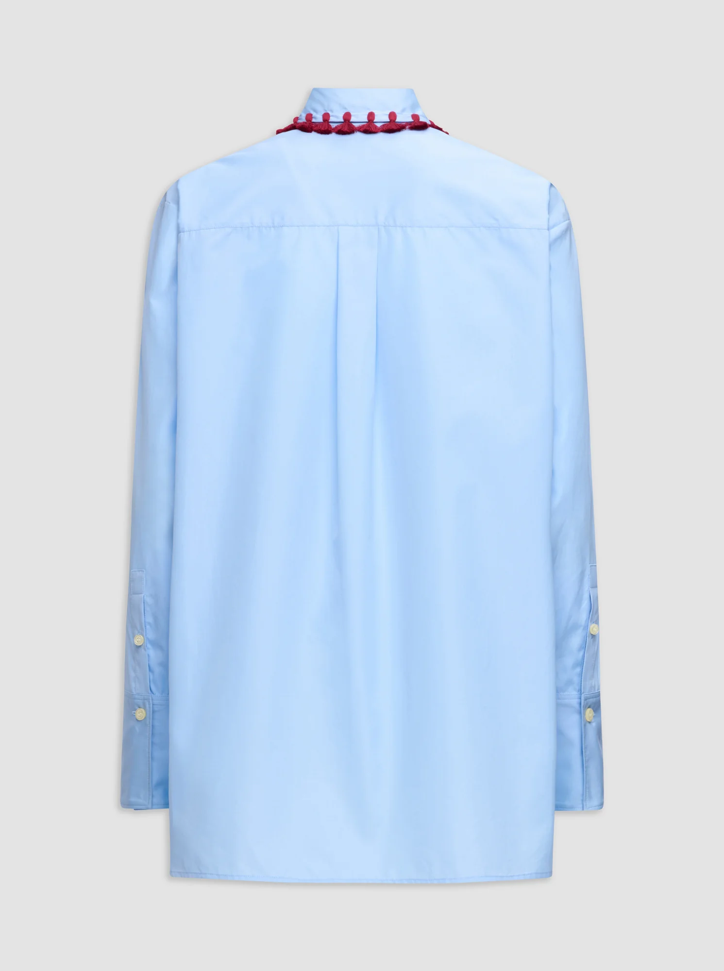 LYN Tassel collar shirt Pale Blue - Image 6