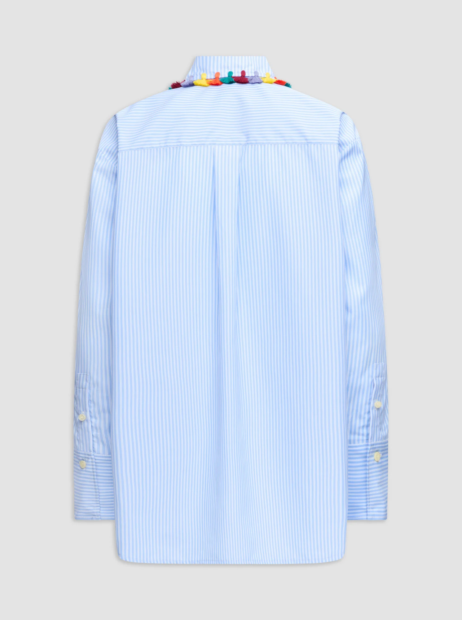 LYN Tassel collar shirt Pale Blue - Image 6