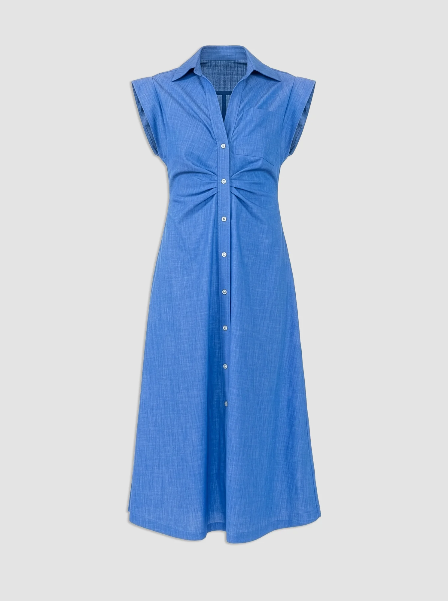 MIAMI Sleeveless shirtdress Bright Indigo - Image 2