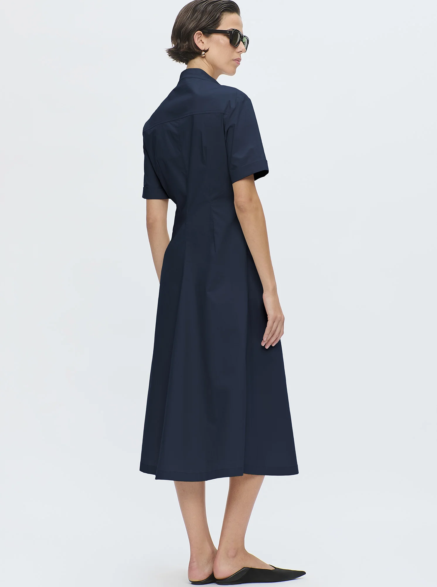 NOOR Shirtdress Navy - Image 3