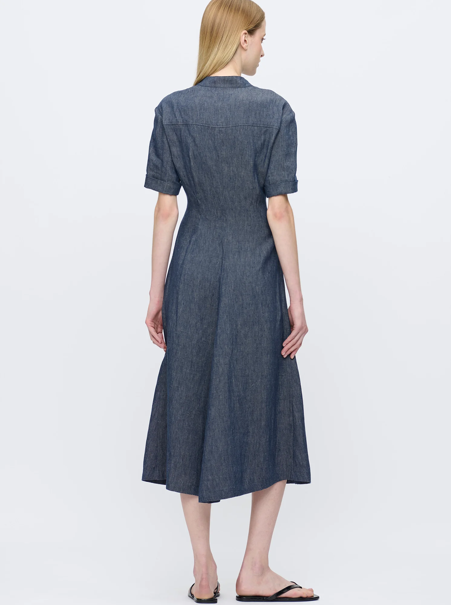 NOOR Shirtdress Indigo - Image 3