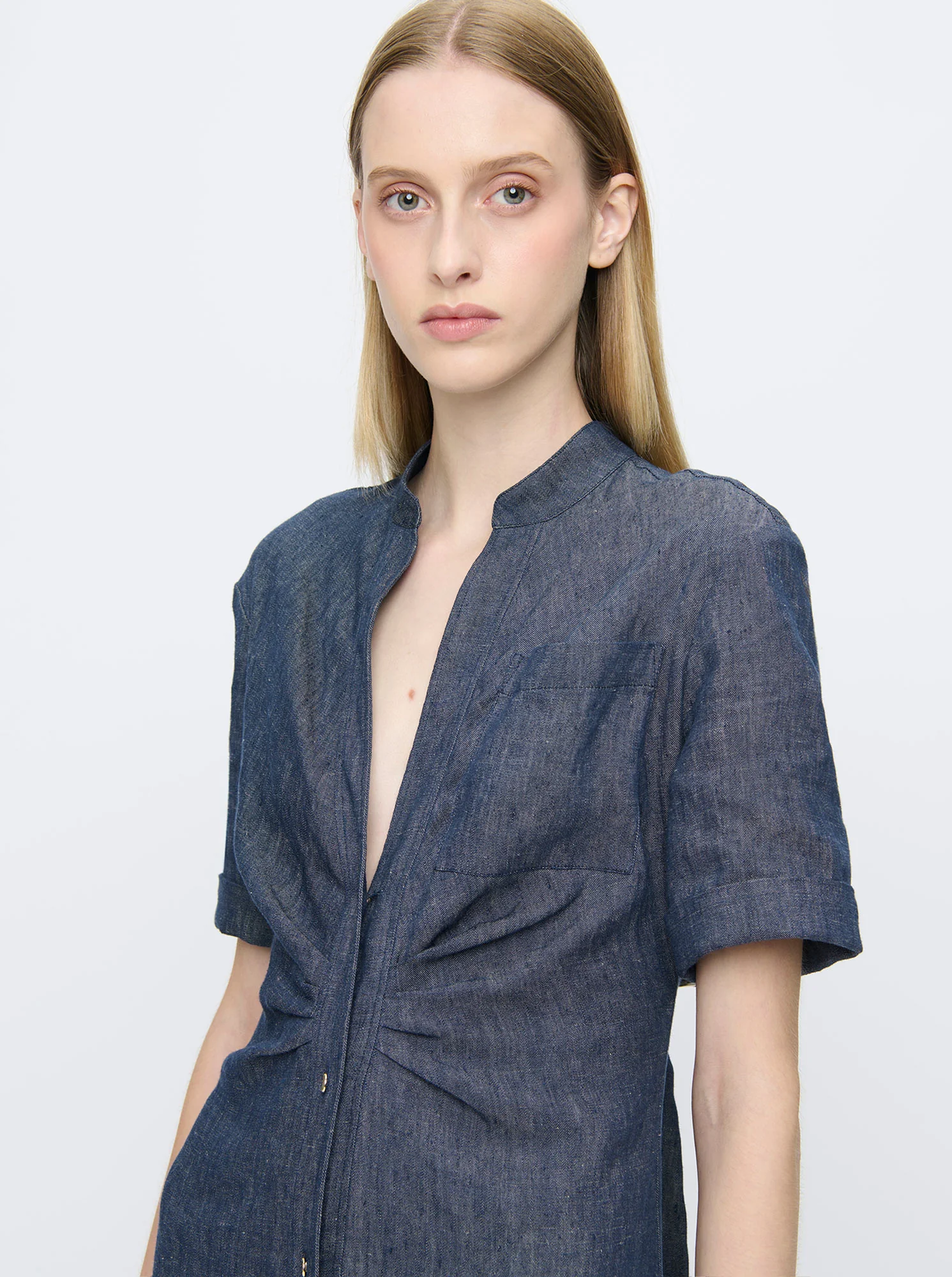 NOOR Shirtdress Indigo - Image 4