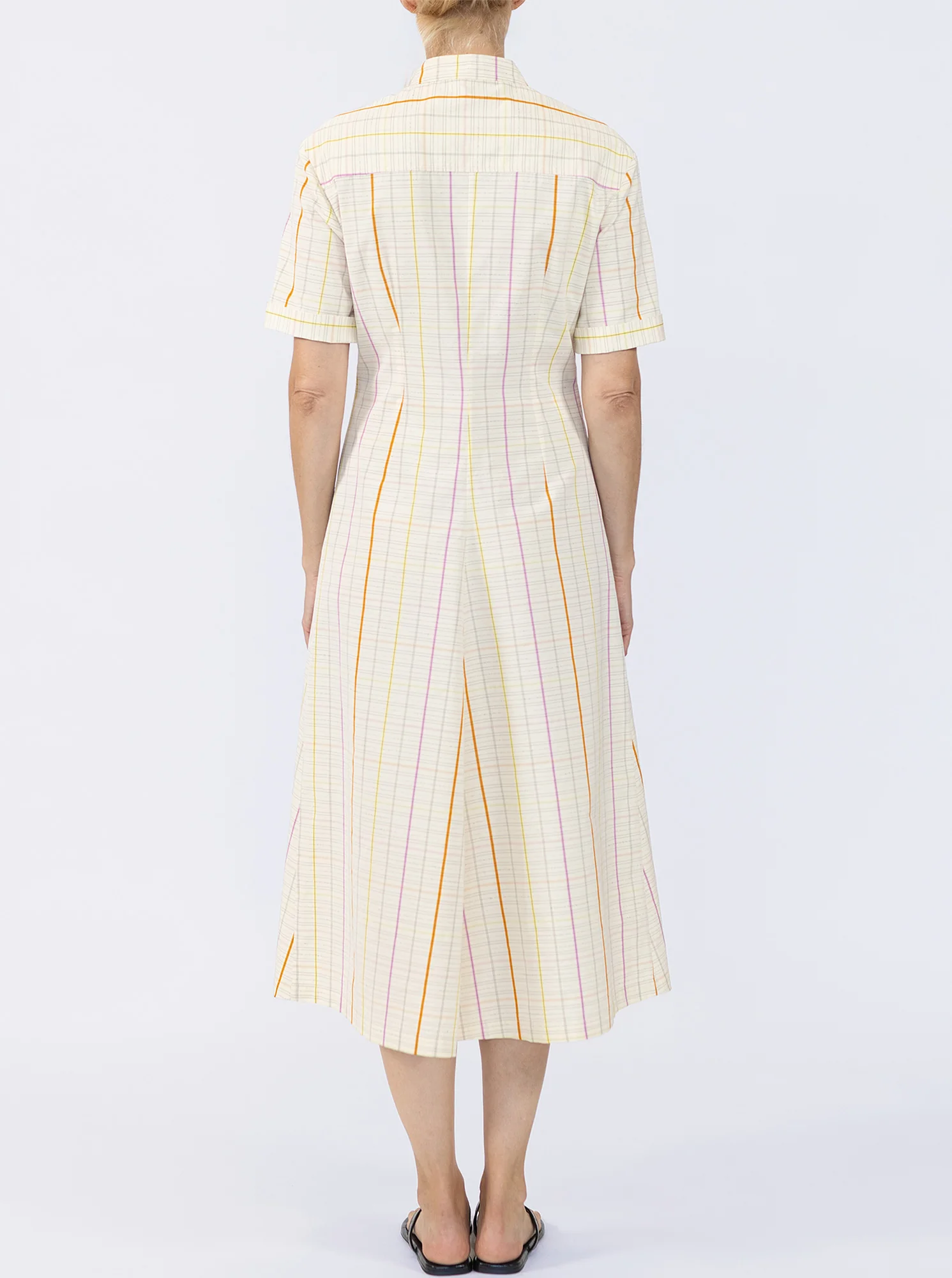 NOOR Short sleeve shirtdress Natural - Image 4