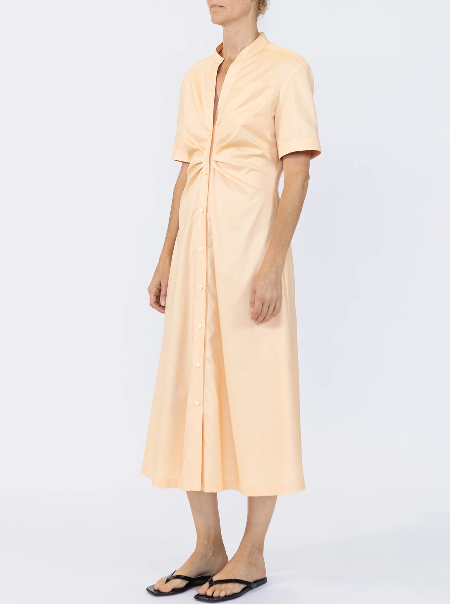 NOOR Short sleeve shirtdress Pale Orange - Image 3