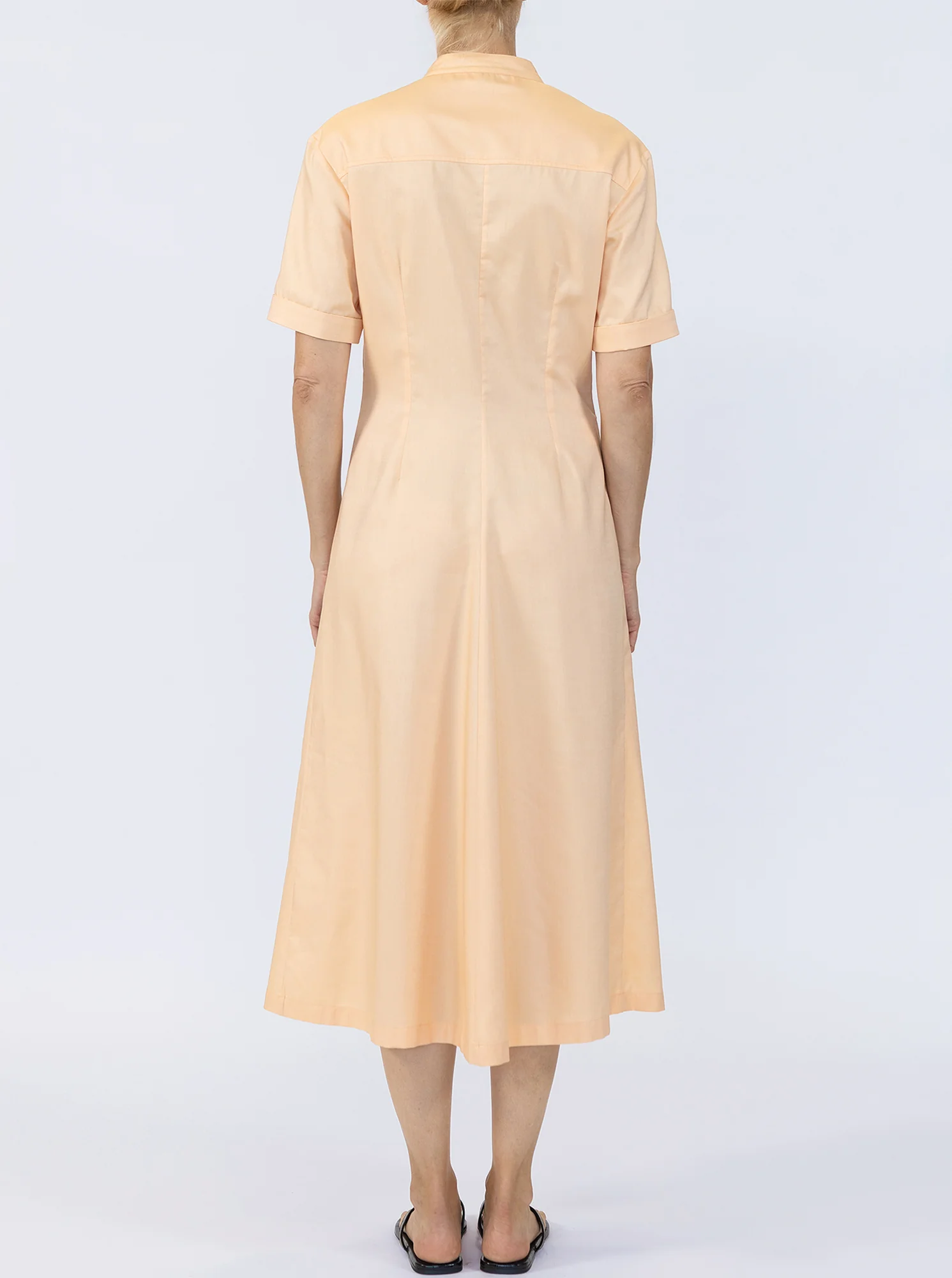 NOOR Short sleeve shirtdress Pale Orange - Image 4