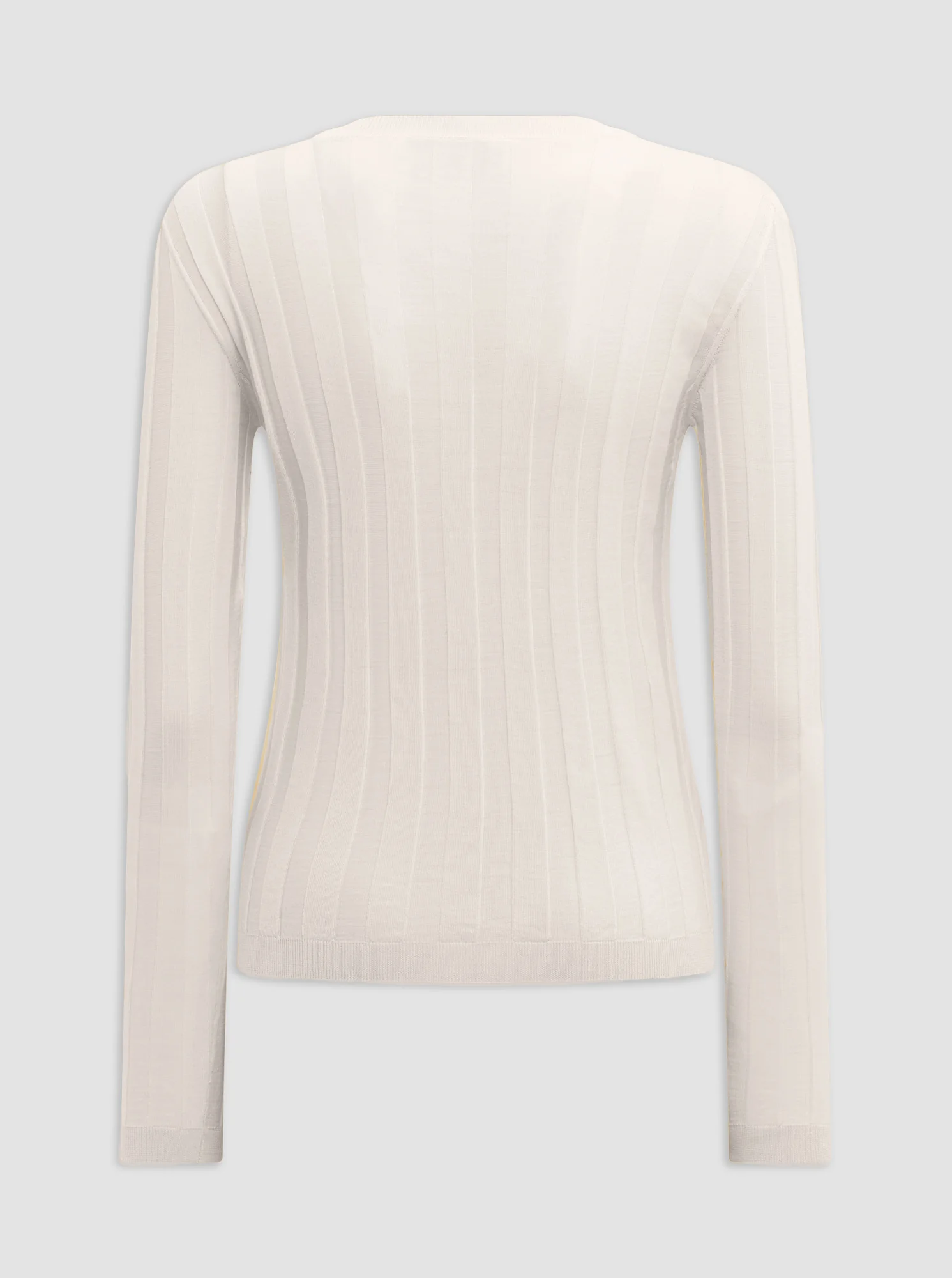 RIONE V-neck rib sweater Ivory - Image 4