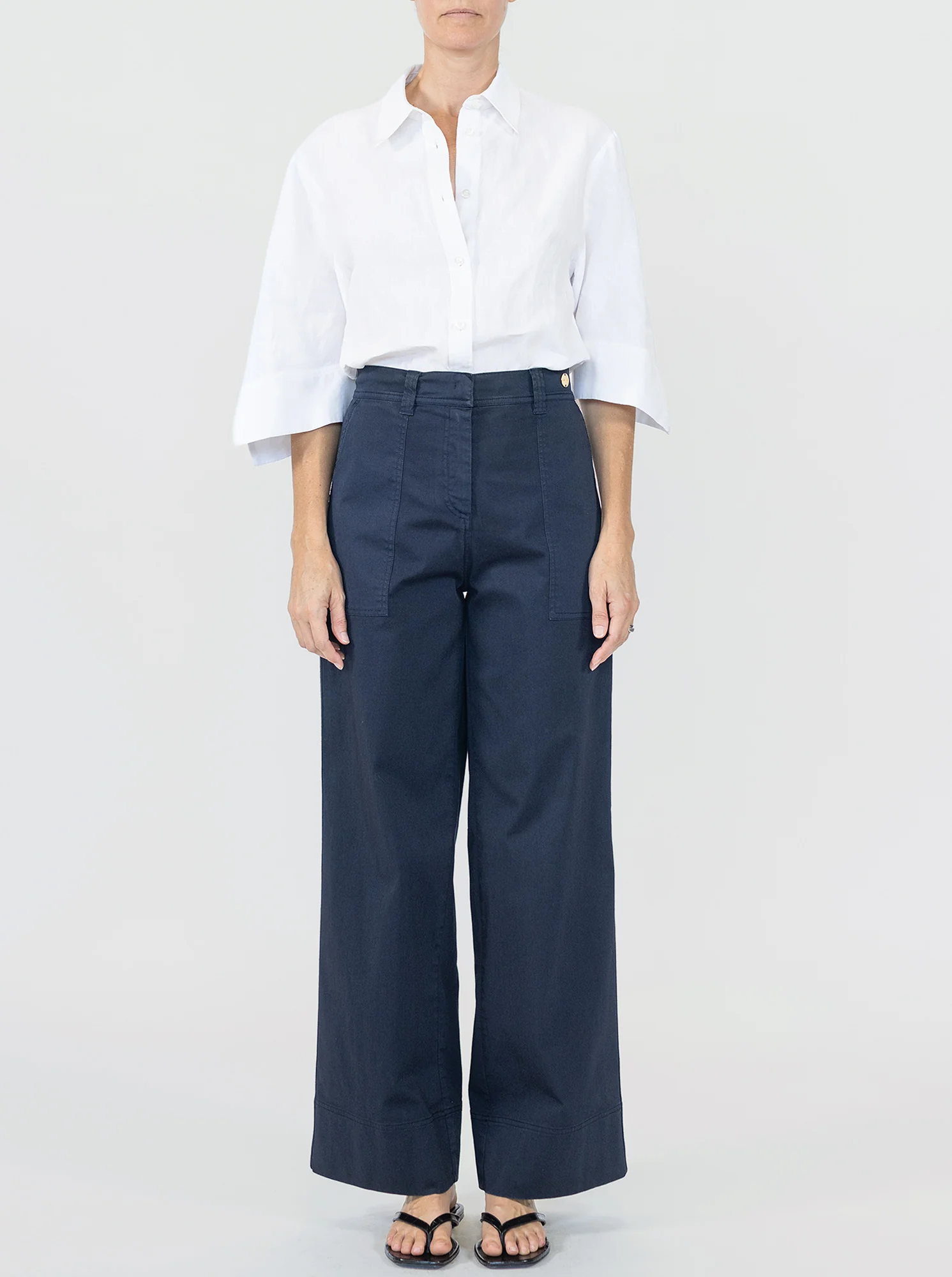 SAILOR Wide leg pant Navy - Image 4