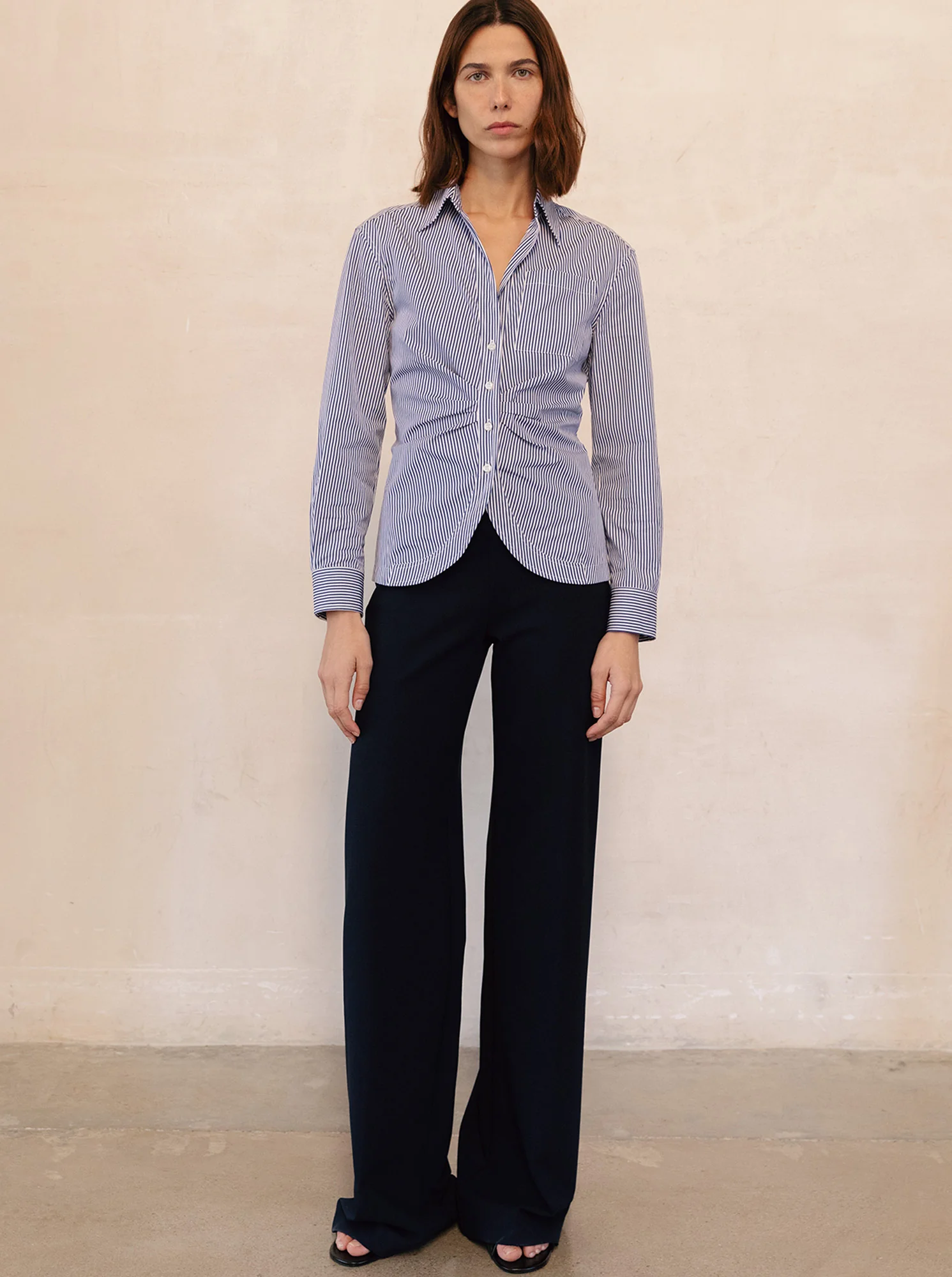 SIERRA Shirt Navy/White Stripe - Image 3