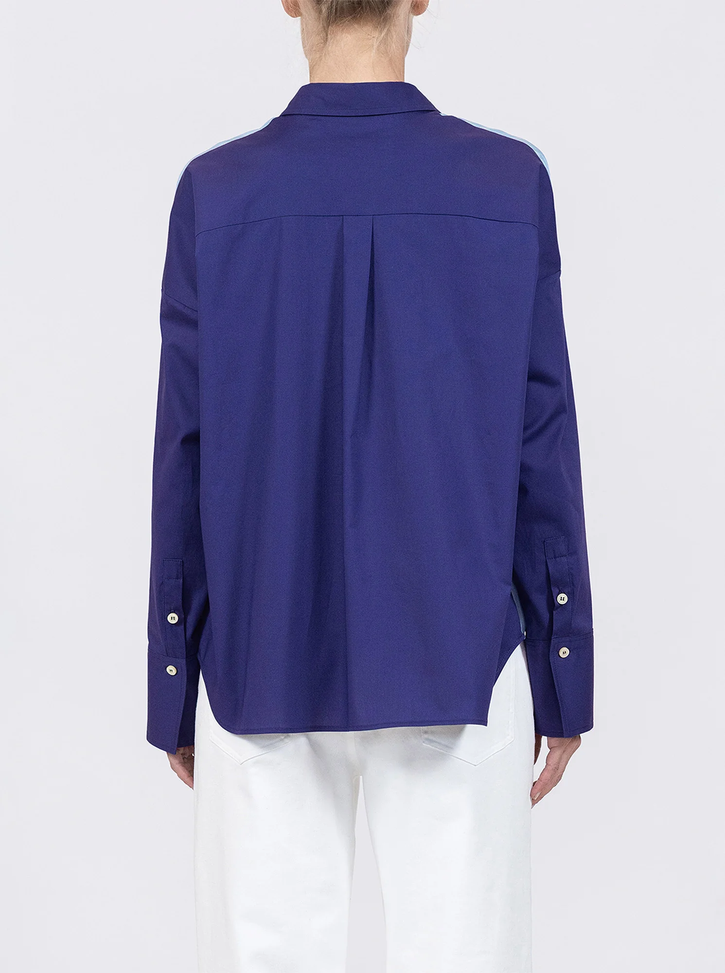 SIRENE Scarf front shirt Ocean/Navy - Image 3