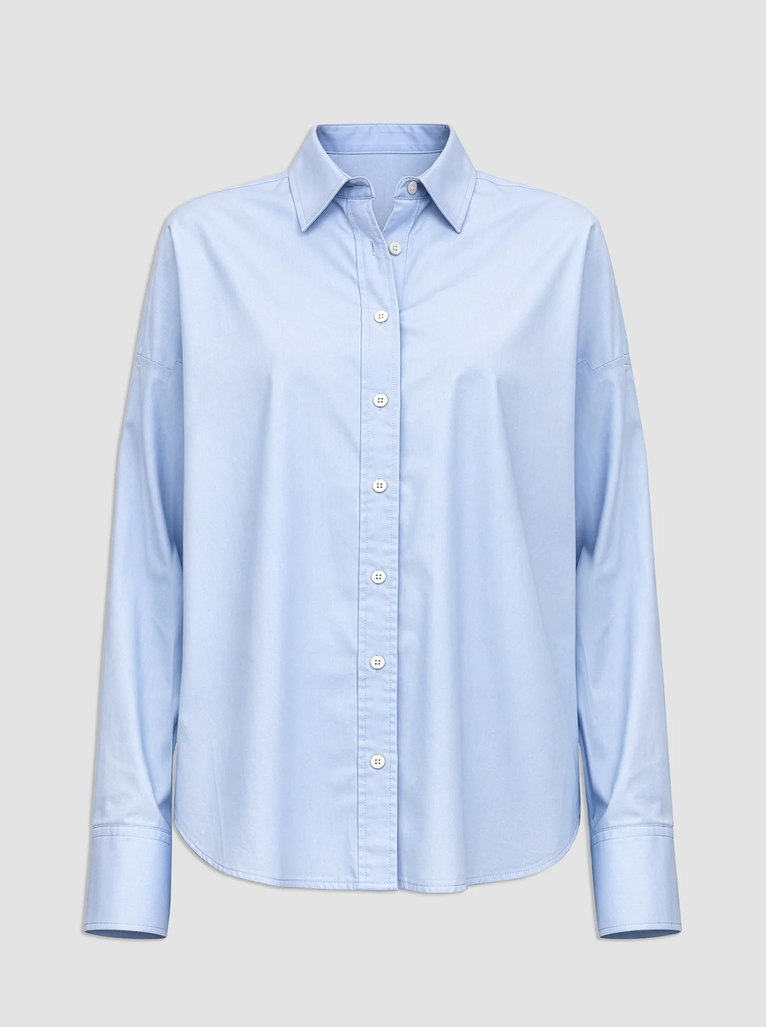 SIRENE  Scarf back shirt Pale Blue / Navy - Image 4