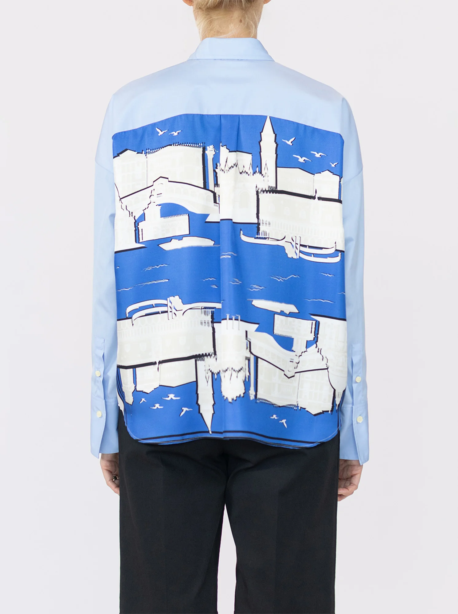 SIRENE Scarf back shirt Pale Blue/Lagoon - Image 4