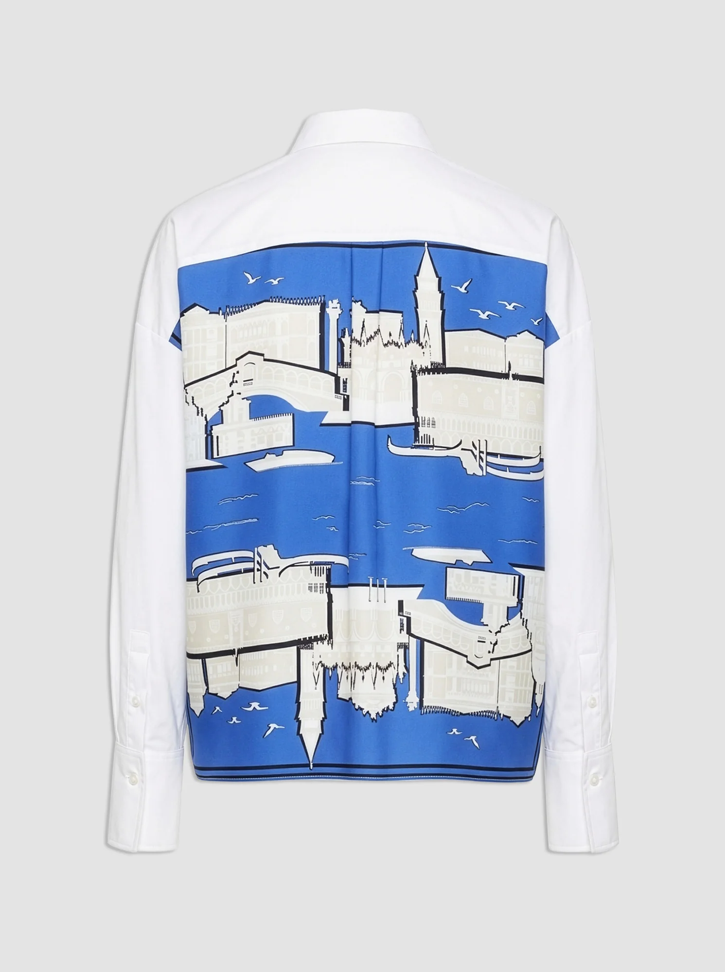 SIRENE Scarf back shirt White/Lagoon - Image 2